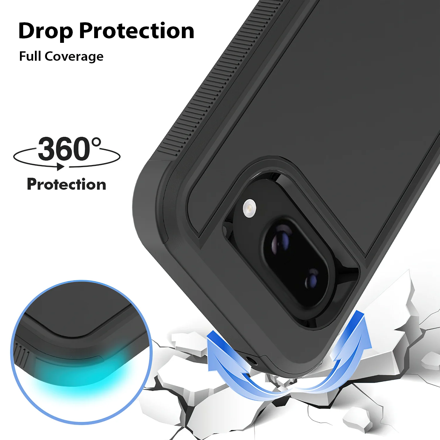 Tough On Google Pixel 9a Case Tough Armor Black - Image 5