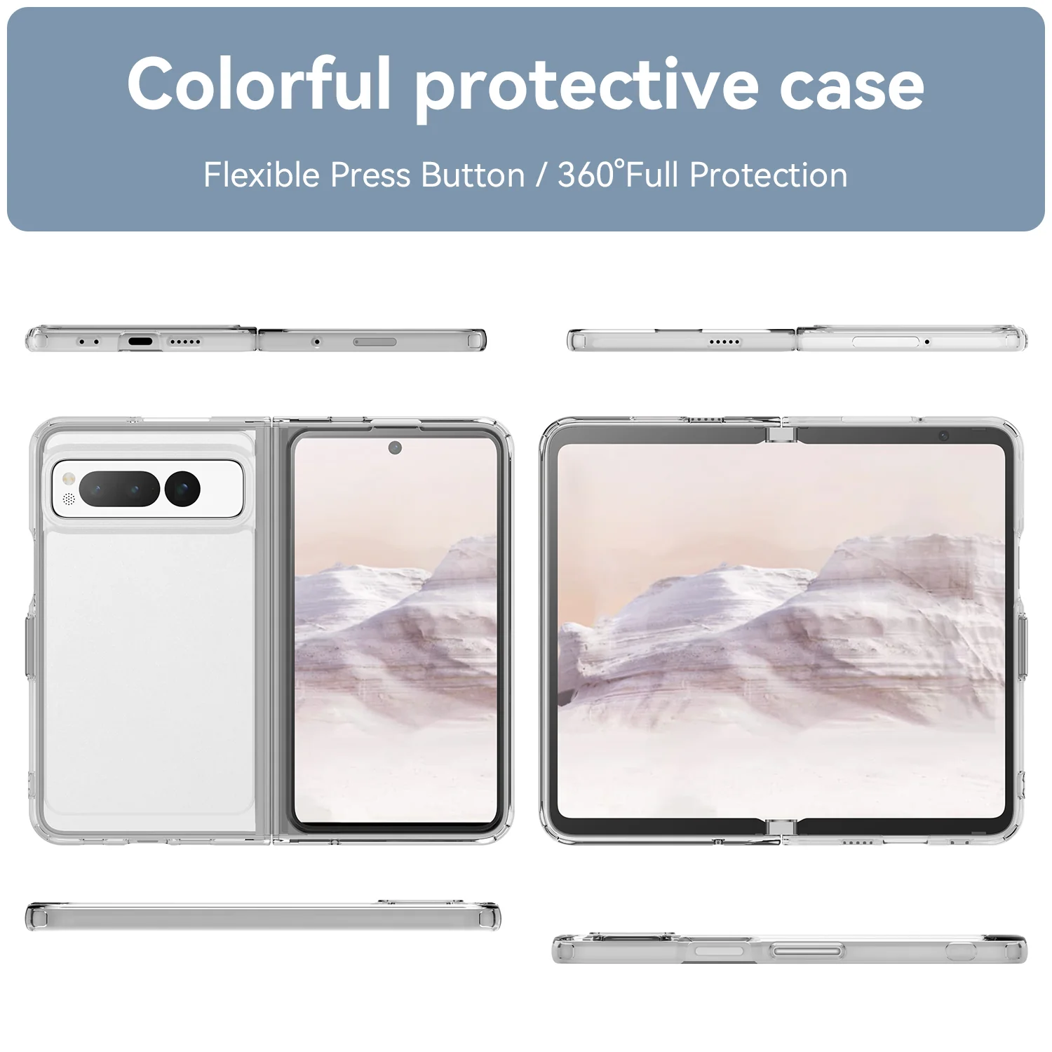 Tough On Google Pixel Fold Case Clear Air - Image 2