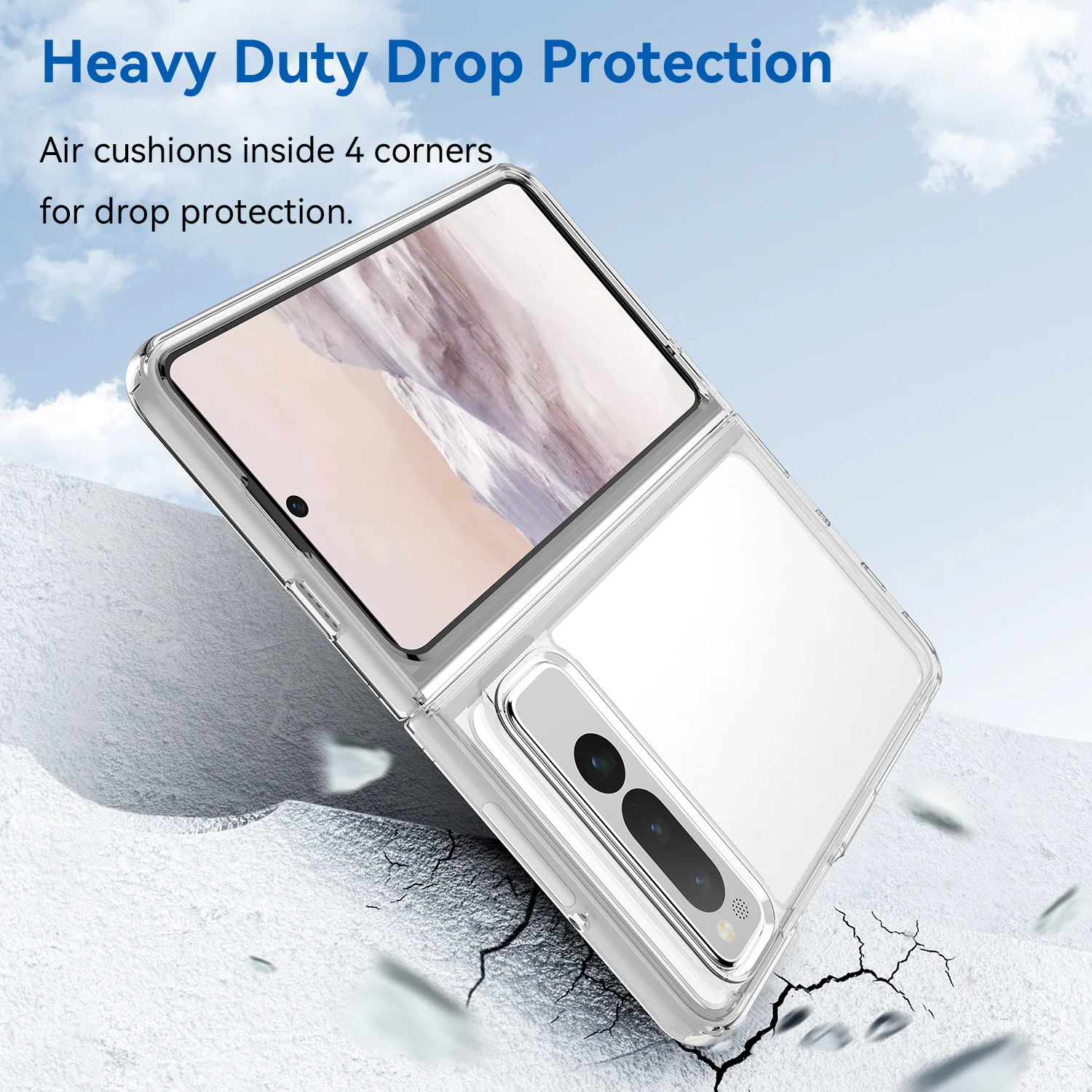 Tough On Google Pixel Fold Case Clear Air - Image 3