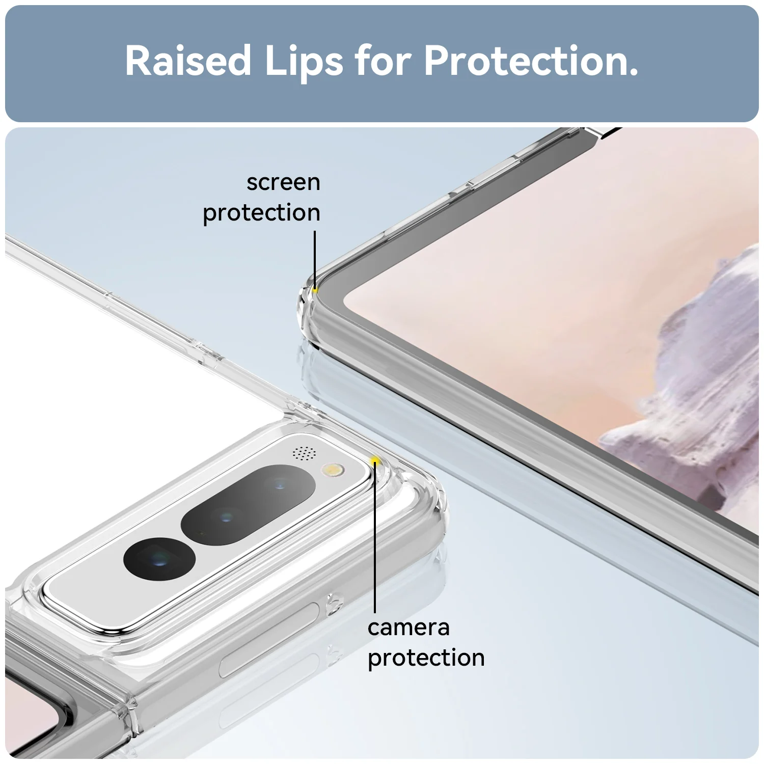 Tough On Google Pixel Fold Case Clear Air - Image 6