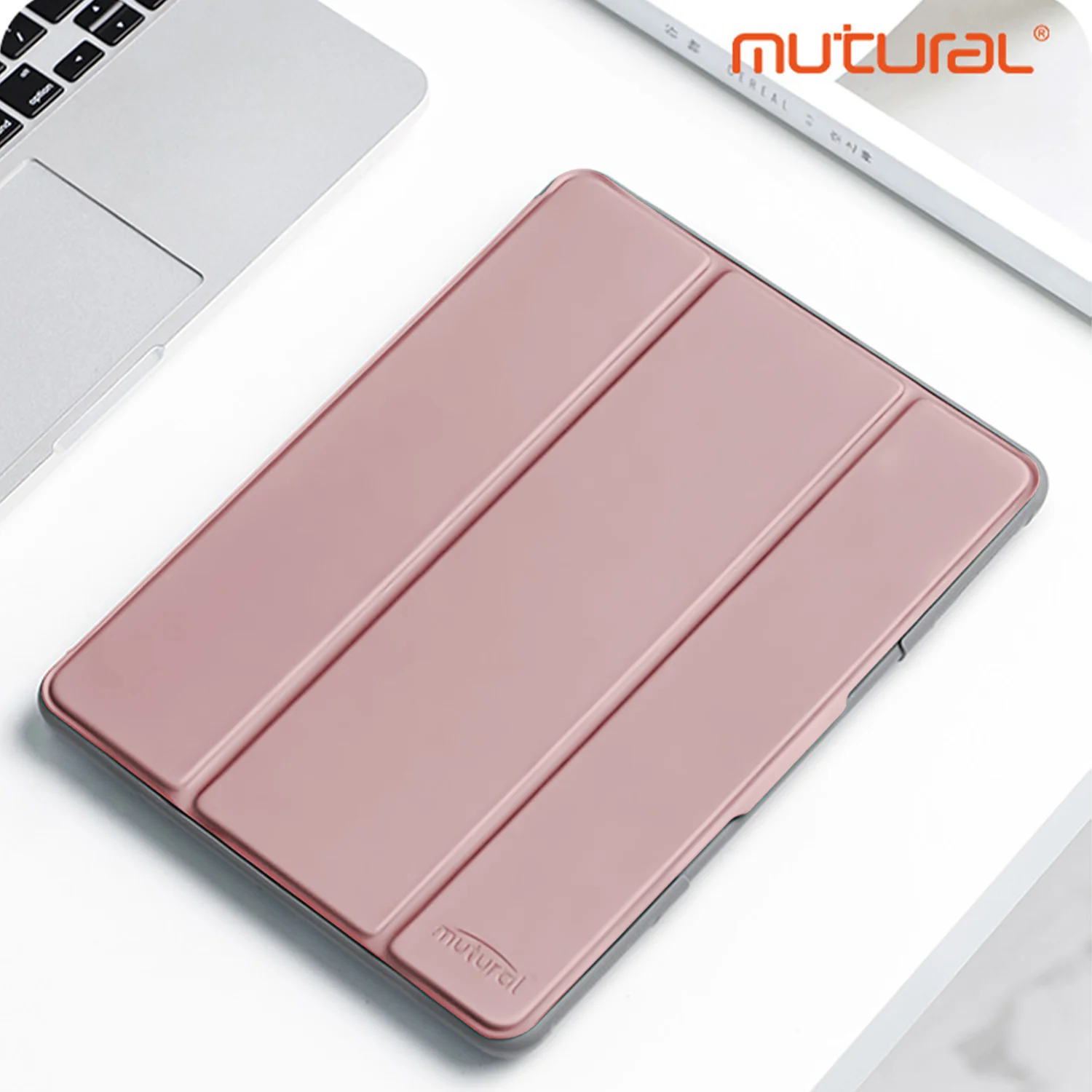 Tough On iPad 10th Gen 2022 10.9" Case Smart Cover Rose Gold Clear - Image 2