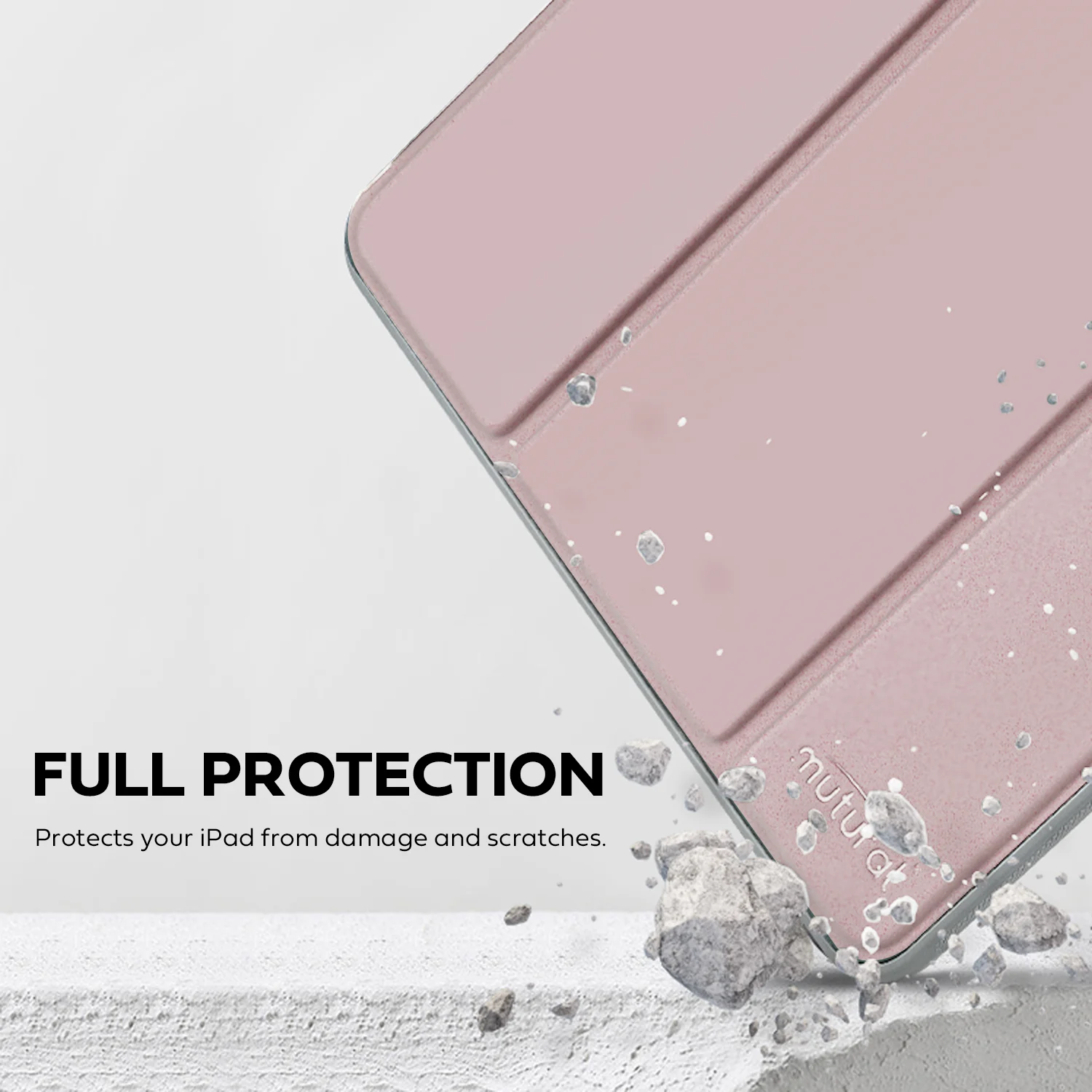 Tough On iPad 10th Gen 2022 10.9" Case Smart Cover Rose Gold Clear - Image 4