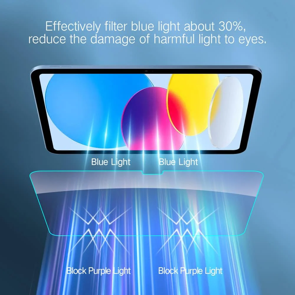 Tough On iPad 10th Gen 2022 10.9" Screen Protector Tempered Glass Anti BlueLight - Image 2