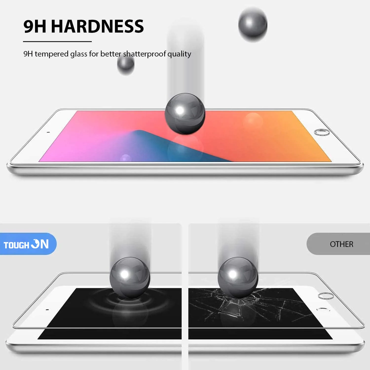 Tough On iPad 2 / 3 / 4 9.7" Tempered Glass Screen Protector - Image 2