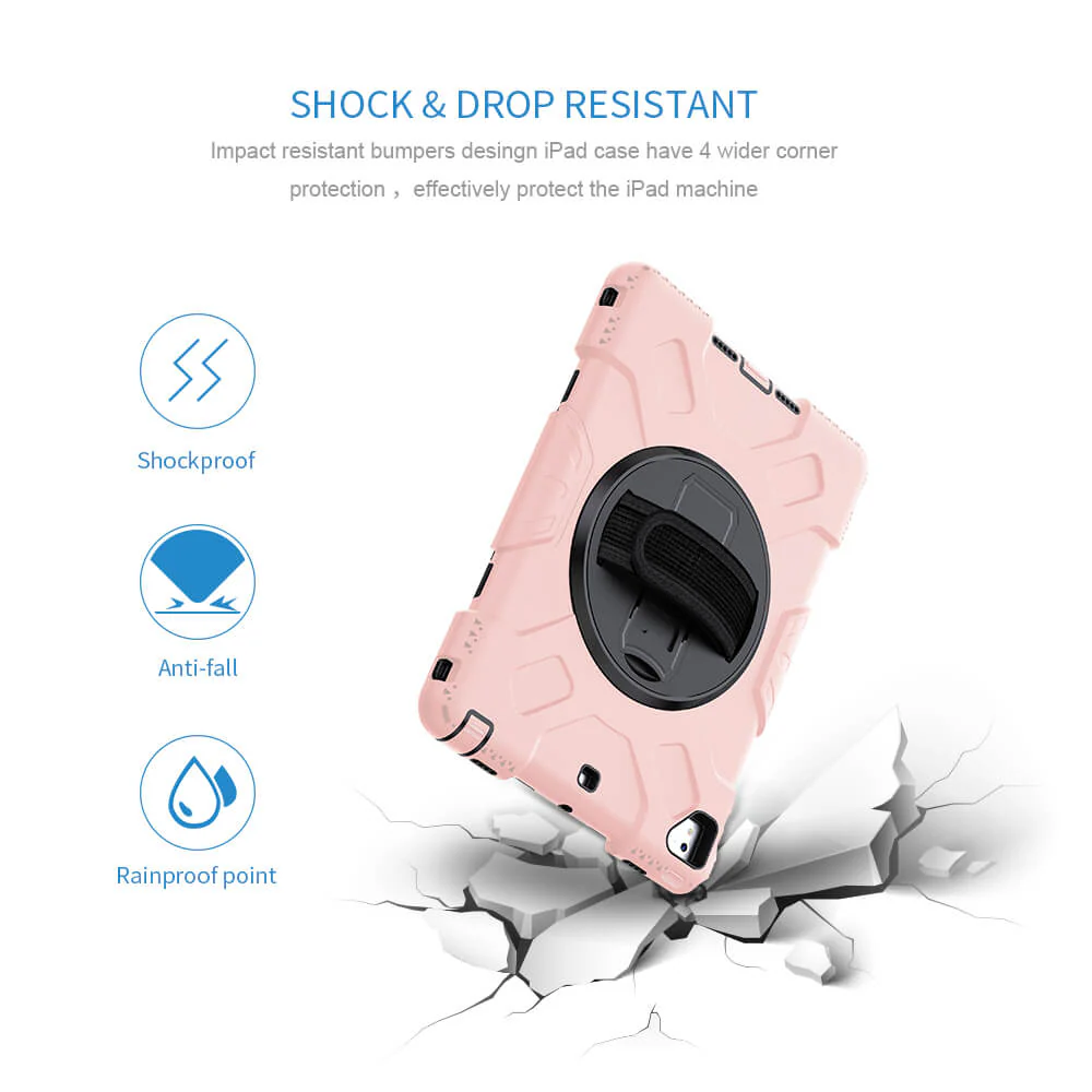 Tough On iPad 5 / 6th Gen 9.7" Case Rugged Protection Pink - Image 10