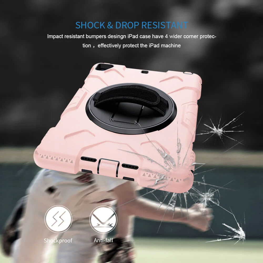 Tough On iPad 5 / 6th Gen 9.7" Case Rugged Protection Pink - Image 12
