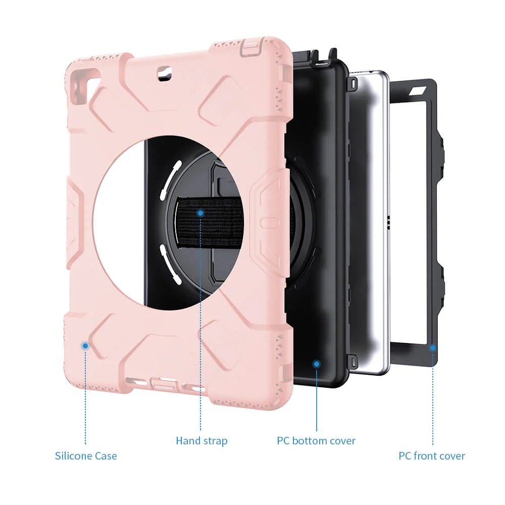 Tough On iPad 5 / 6th Gen 9.7" Case Rugged Protection Pink - Image 15
