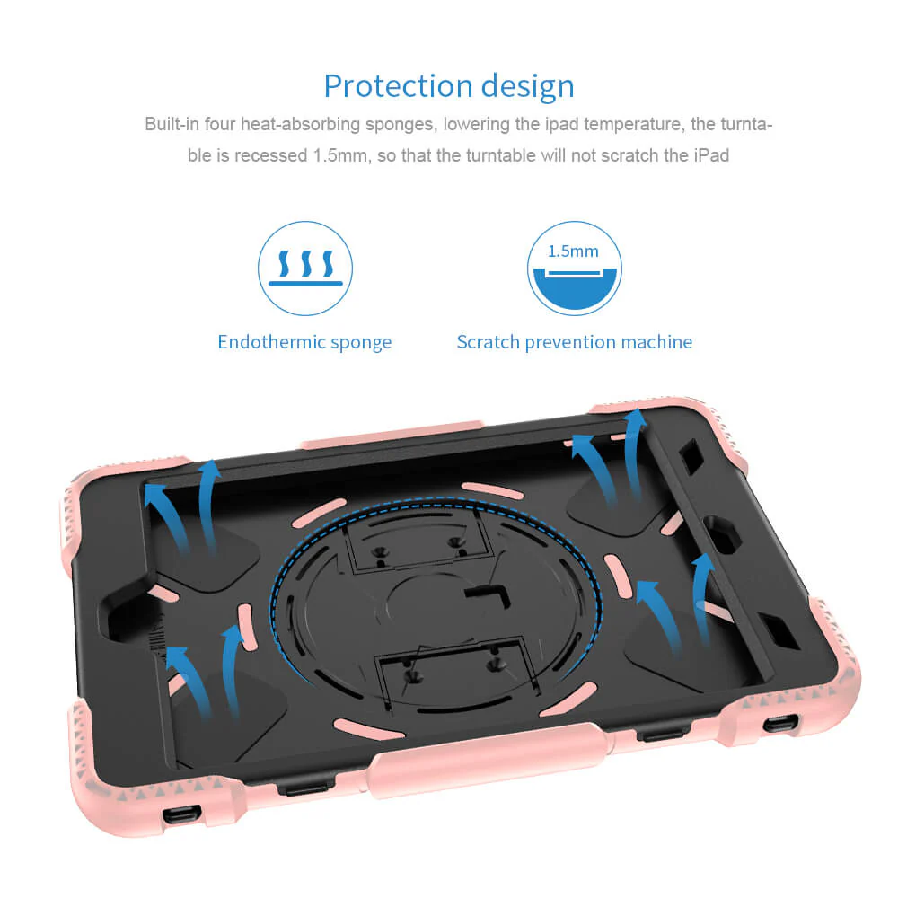 Tough On iPad 5 / 6th Gen 9.7" Case Rugged Protection Pink - Image 16