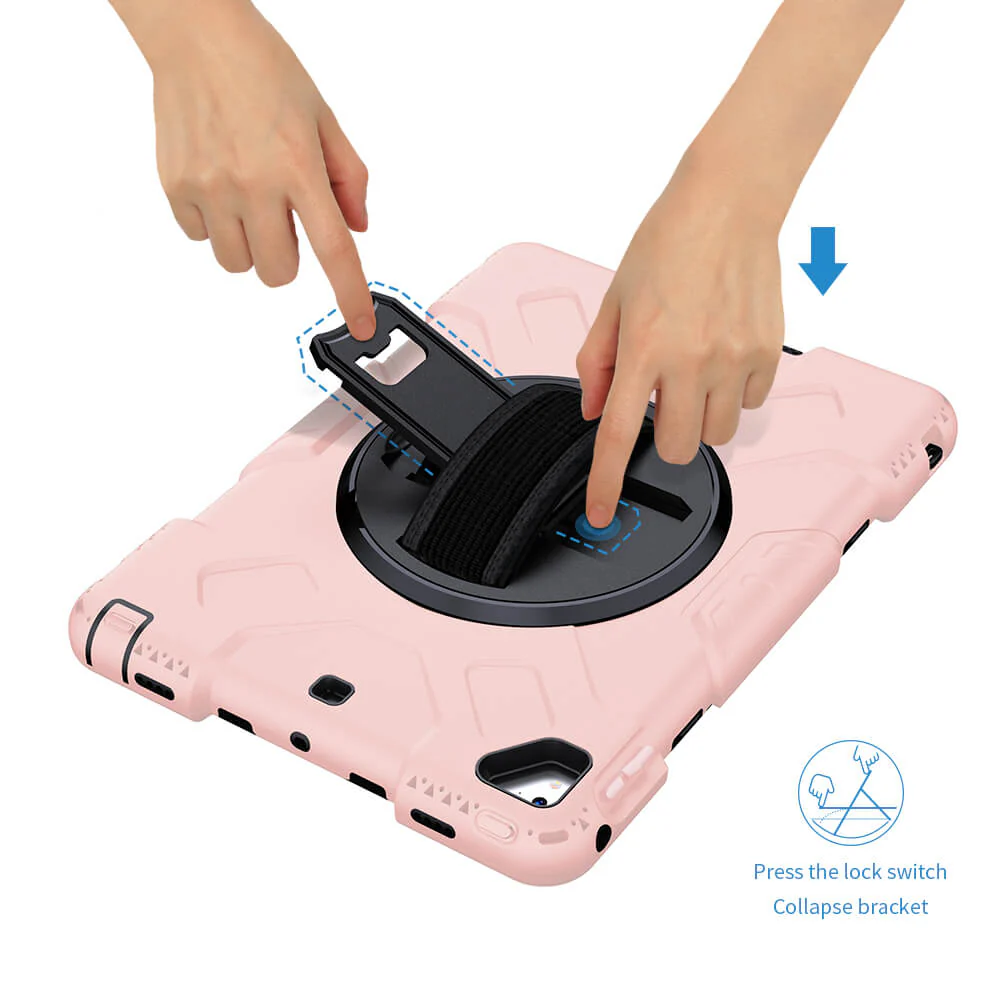 Tough On iPad 5 / 6th Gen 9.7" Case Rugged Protection Pink - Image 18