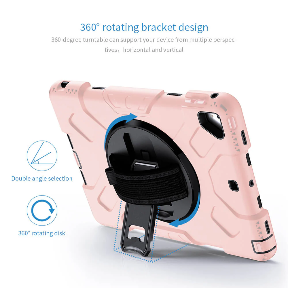 Tough On iPad 5 / 6th Gen 9.7" Case Rugged Protection Pink - Image 4