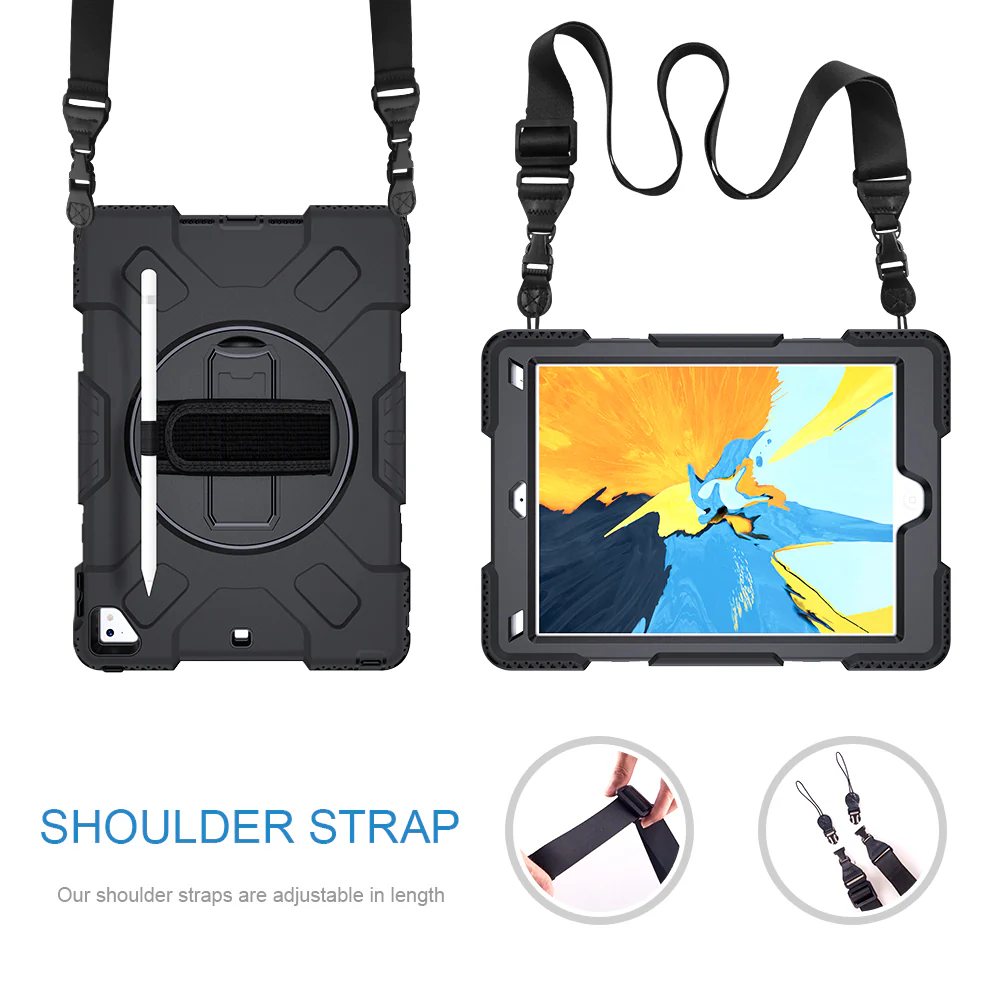 Tough On iPad 5 / 6th Gen 9.7" Case Rugged Protection Black - Image 12