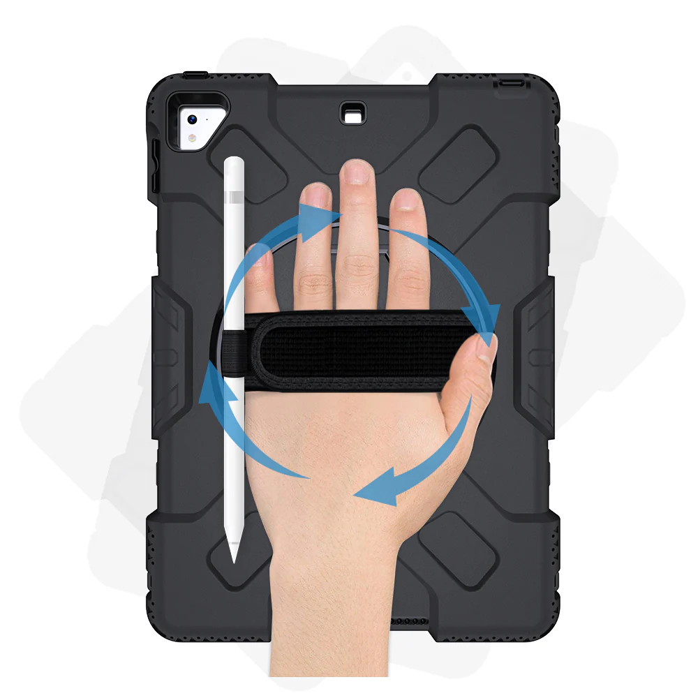 Tough On iPad 5 / 6th Gen 9.7" Case Rugged Protection Black - Image 18