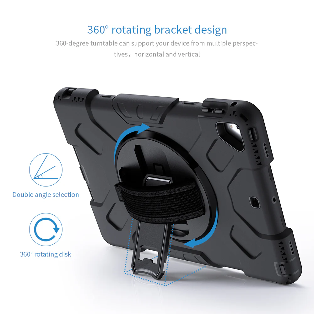 Tough On iPad 5 / 6th Gen 9.7" Case Rugged Protection Black - Image 19
