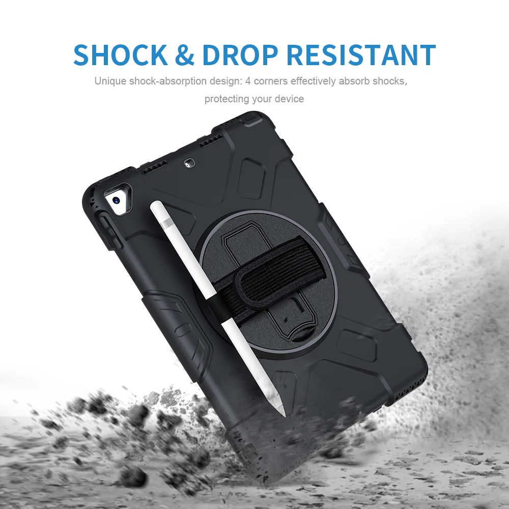 Tough On iPad 7 / 8 / 9th Gen 10.2" Case Rugged Protection Black - Image 13