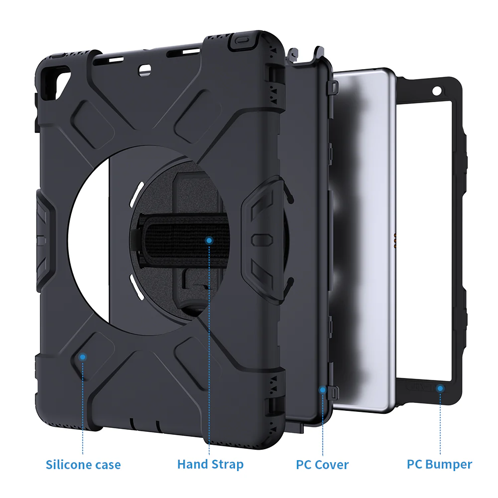 Tough On iPad 7 / 8 / 9th Gen 10.2" Case Rugged Protection Black - Image 16