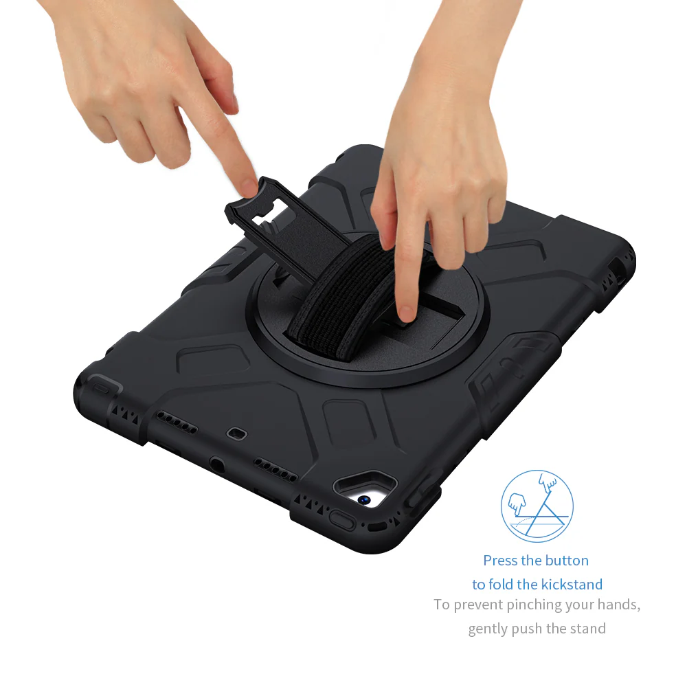 Tough On iPad 7 / 8 / 9th Gen 10.2" Case Rugged Protection Black - Image 22
