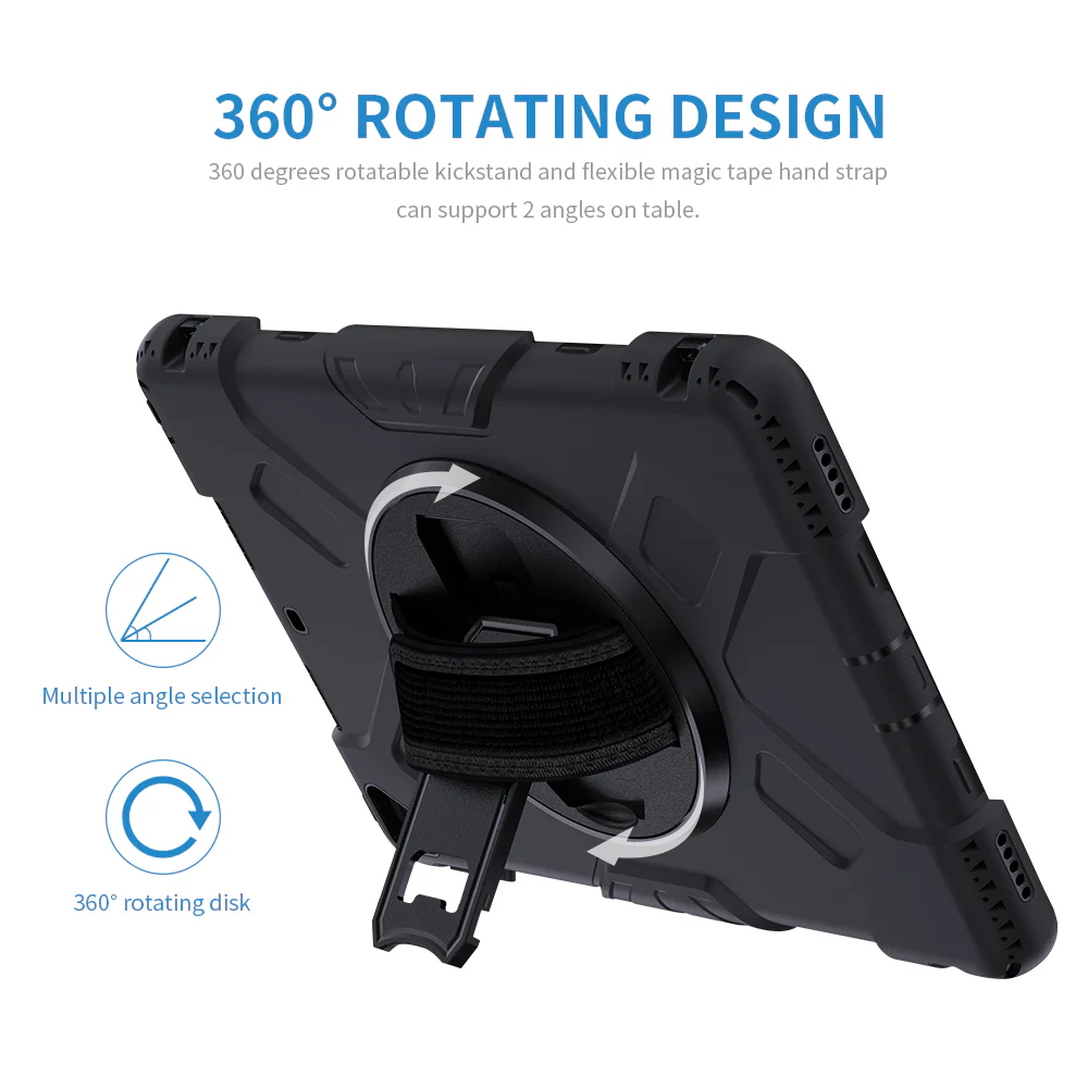 Tough On iPad 7 / 8 / 9th Gen 10.2" Case Rugged Protection Black - Image 23