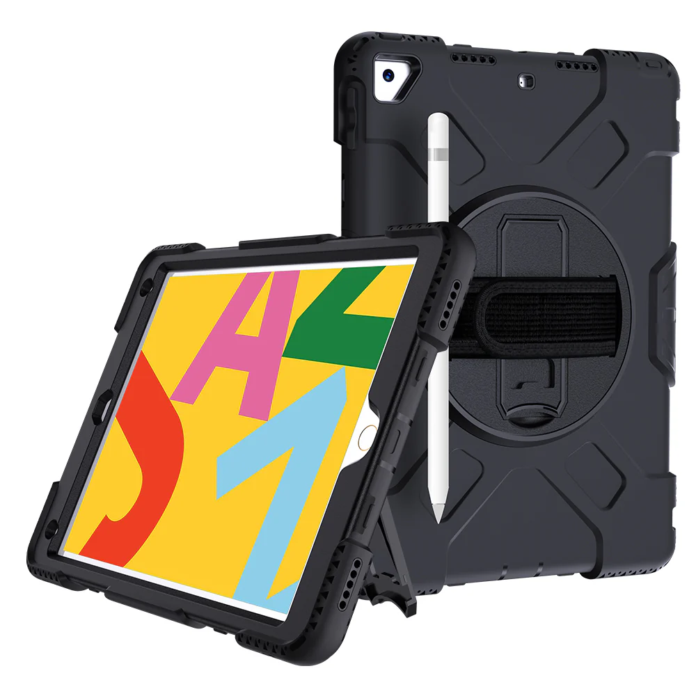 Tough On iPad 7 / 8 / 9th Gen 10.2" Case Rugged Protection Black - Image 6