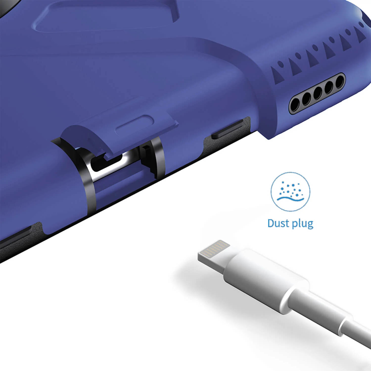 Tough On iPad 7 / 8 / 9th Gen 10.2" Case Rugged Protection Blue - Image 5