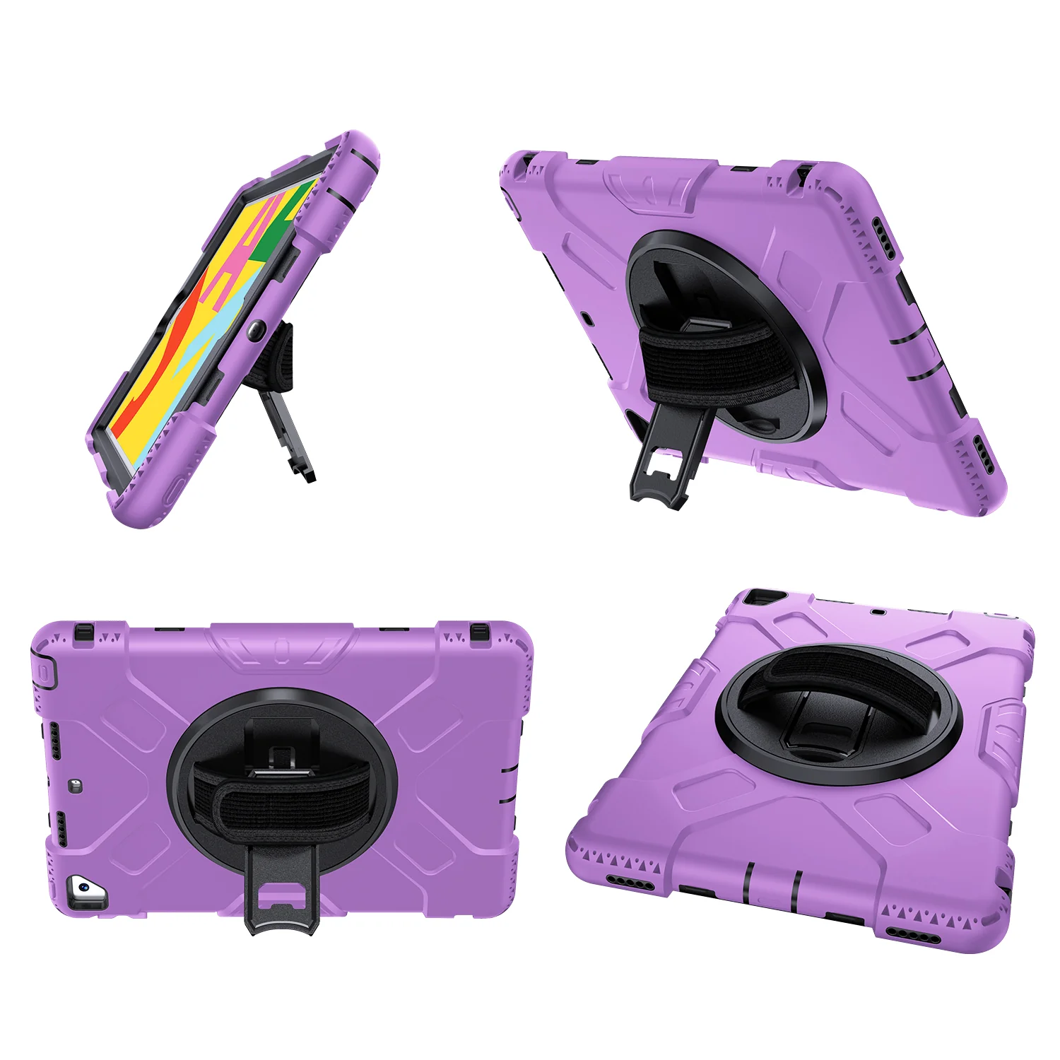 Tough On iPad 7 / 8 / 9th Gen 10.2" Case Rugged Protection Purple - Image 3