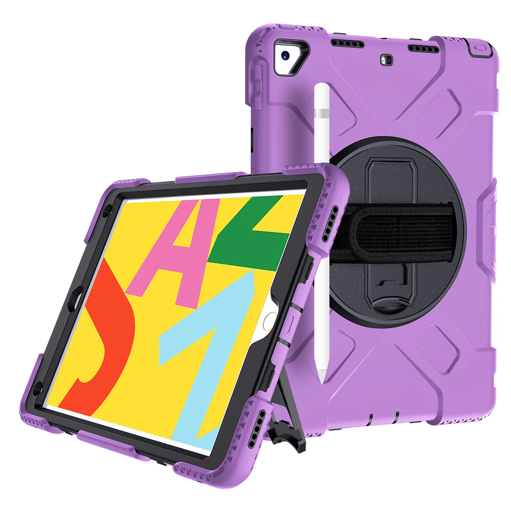 Tough On iPad 7 / 8 / 9th Gen 10.2" Case Rugged Protection Purple - Image 6