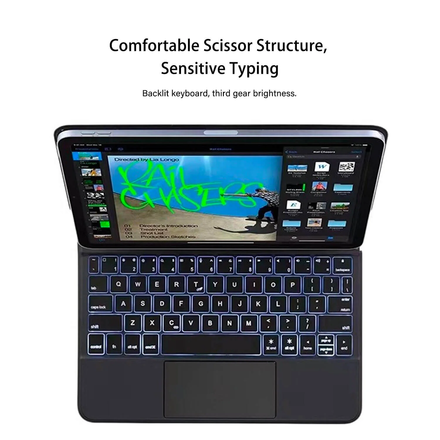 iPad Air 5 / Air 4 10.9" Magnetic Magic Keyboard Case Trackpad - Image 4