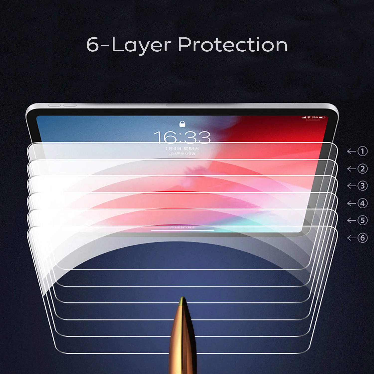 Tough On iPad Air 5 / Air 4 10.9" Anti Glare Tempered Glass Screen Protector Anti-Blue Light - Image 5