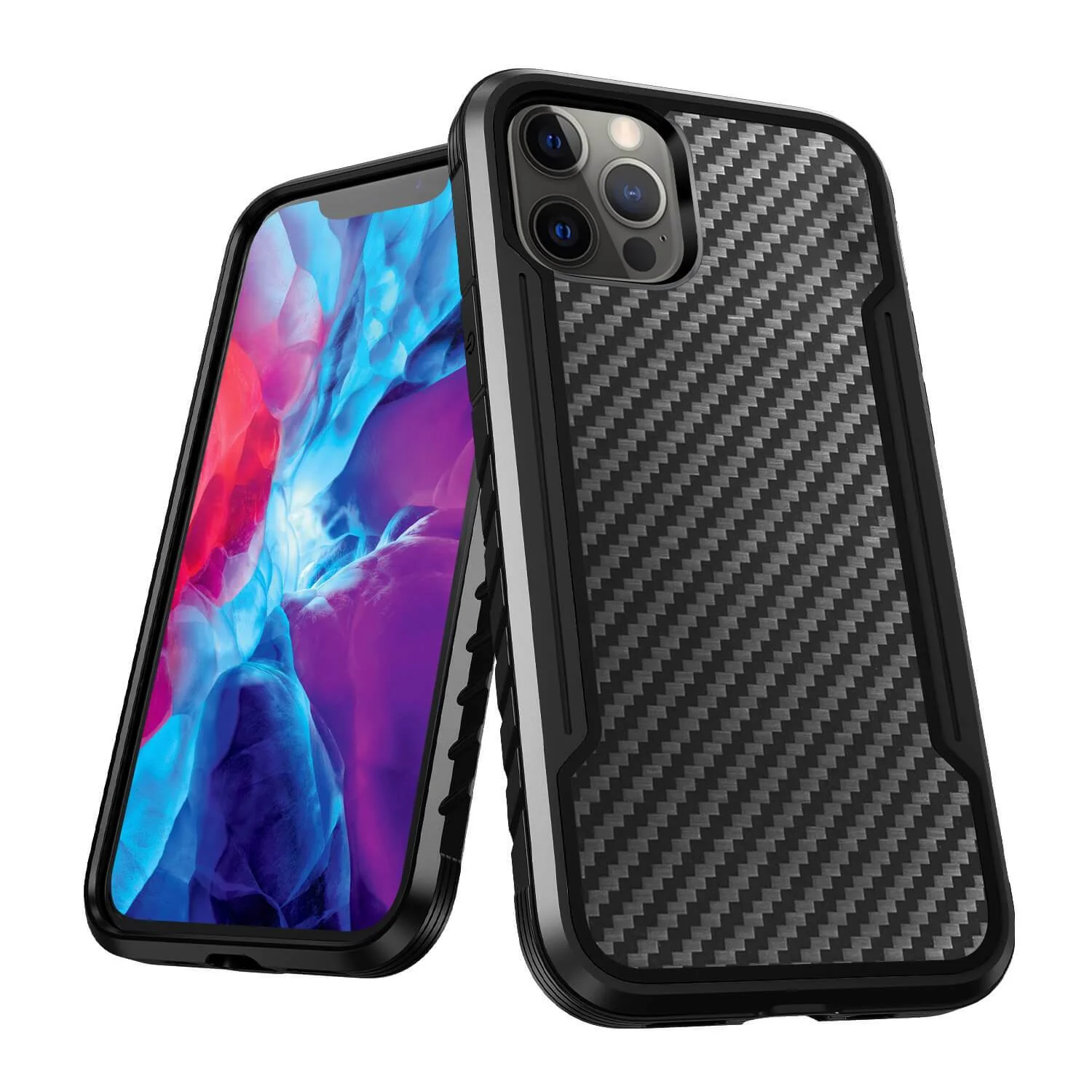Tough On iPhone 11 Pro Max Case Iron Shield Carbon Fiber Black - Image 2