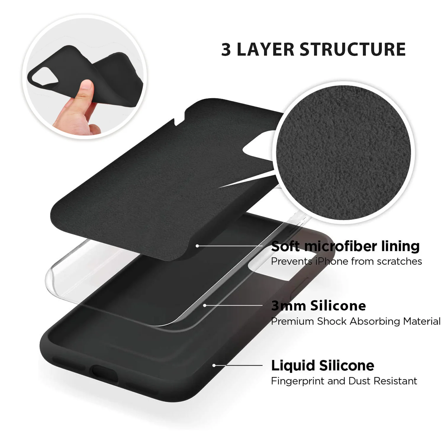 Tough on iPhone 11 Pro Max Case Liquid Silicone - Image 2
