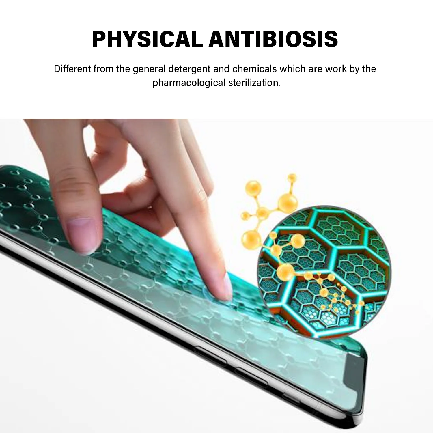 Tough on iPhone 11 Tempered Glass Screen Protector Antibacterial - Image 8