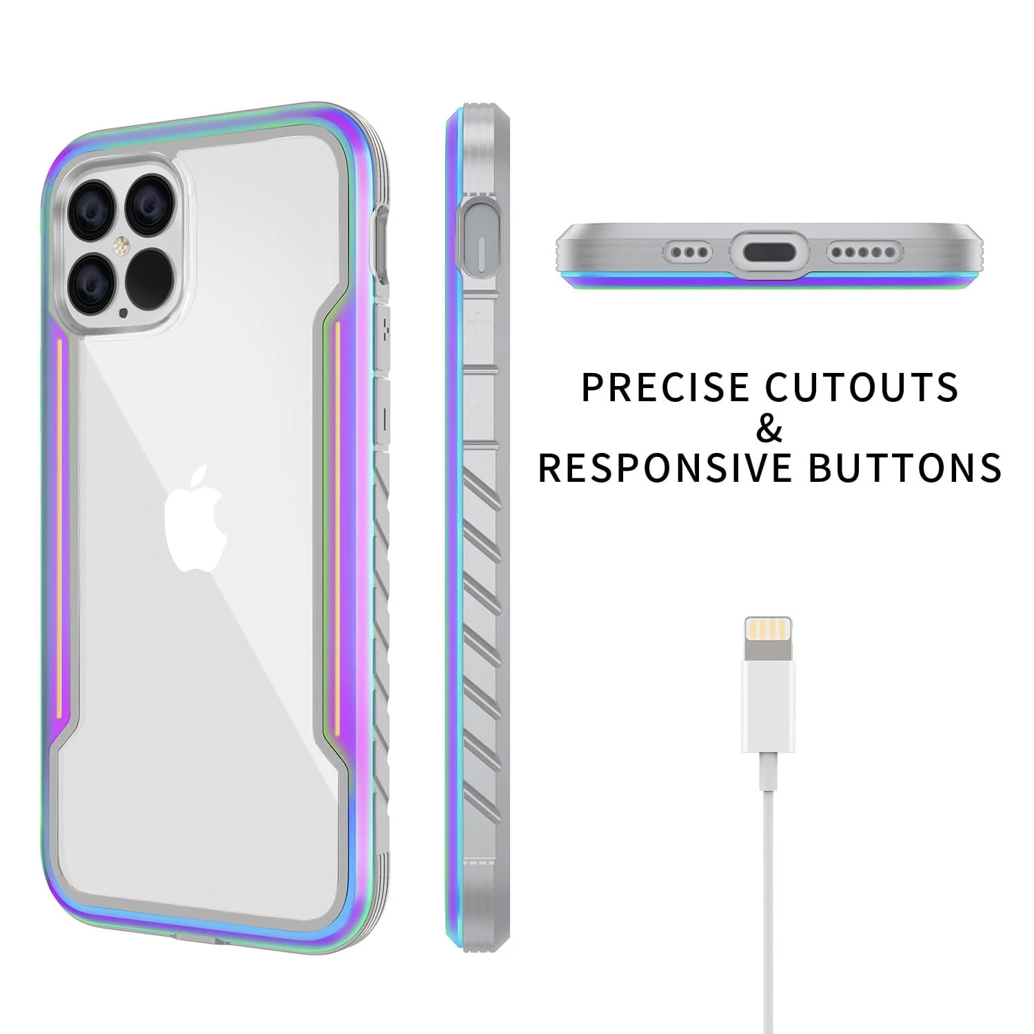 Tough On iPhone 12 / 12 Pro Case Iron Shield Iridescent - Image 8