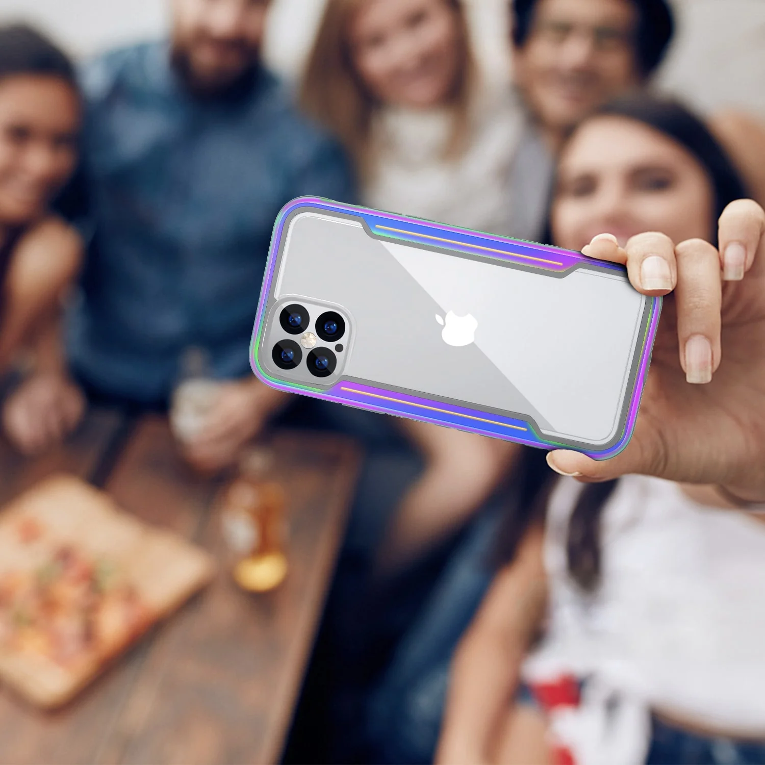 Tough On iPhone 12 / 12 Pro Case Iron Shield Iridescent - Image 9