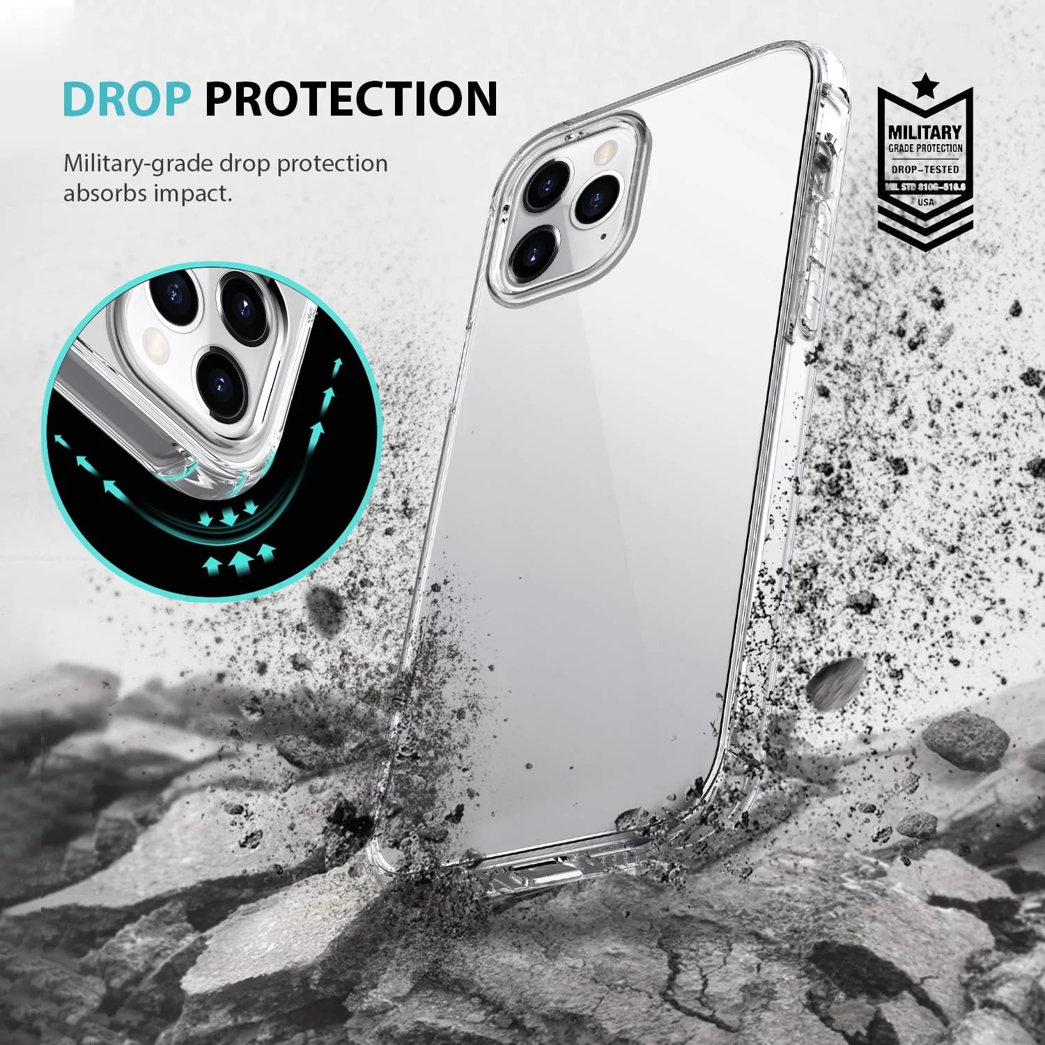 Tough On iPhone 12 / 12 Pro Case Tough TPU Clear - Image 4