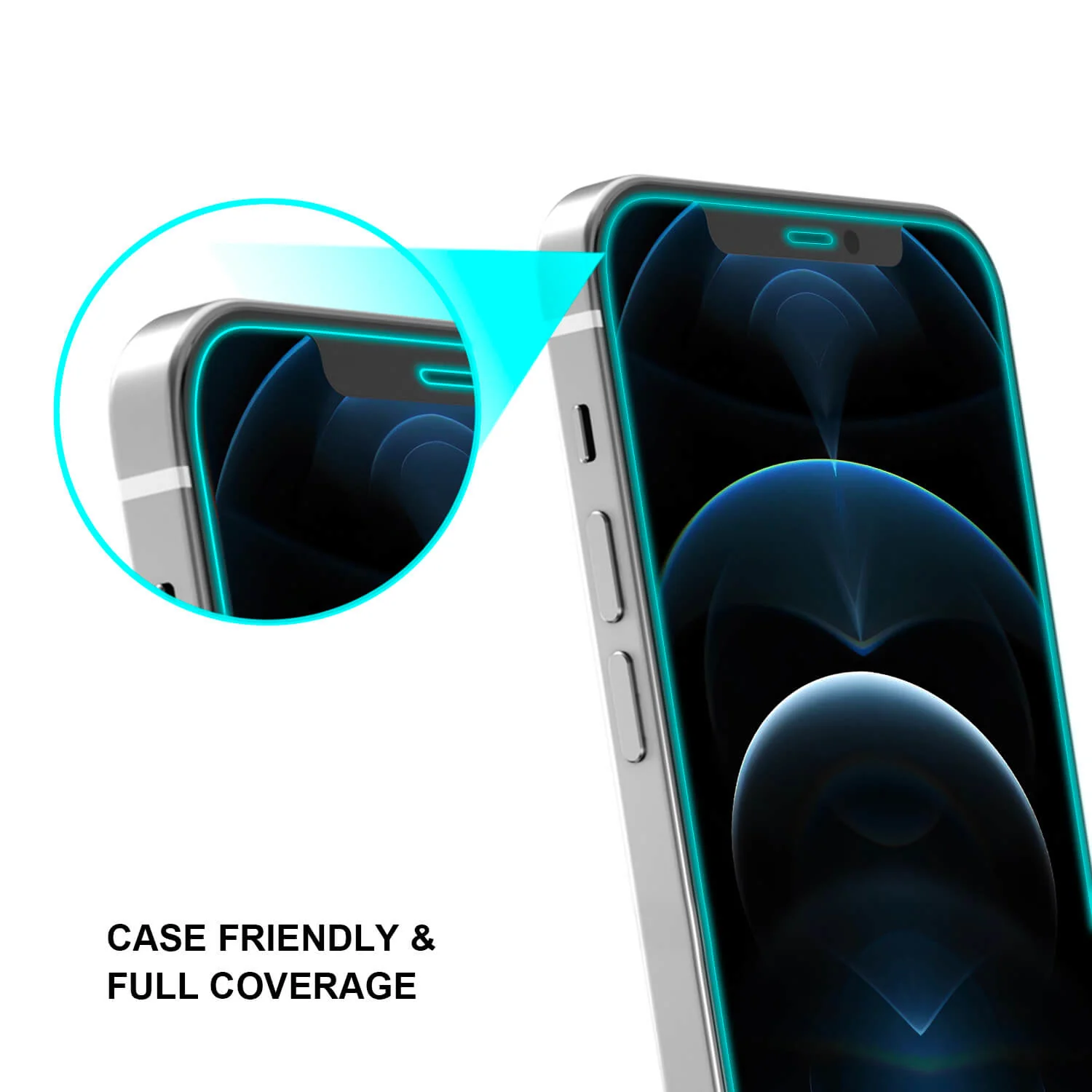 Tough On iPhone 12 mini Tempered Glass Screen Protector Double Strong Clear - Image 2