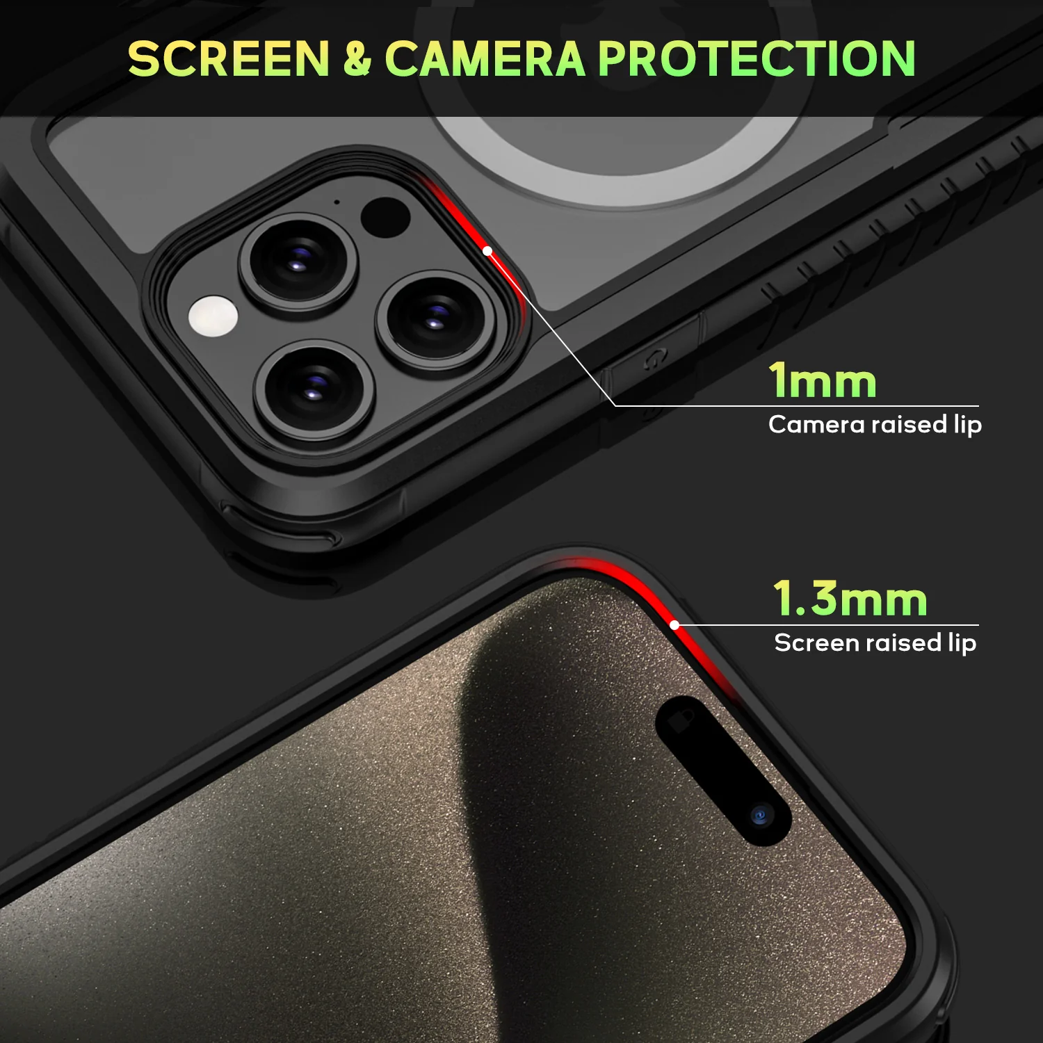 Tough On iPhone 12 Pro Max Case Iron Shield with MagSafe - Image 3