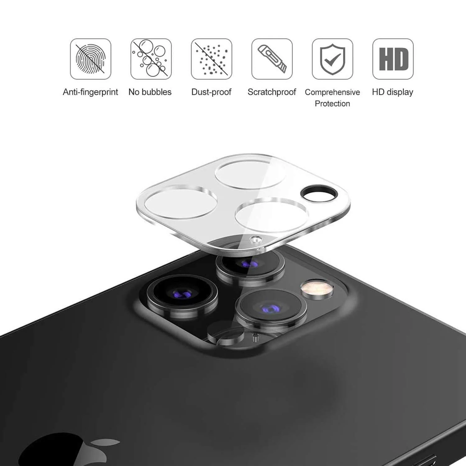 Tough On iPhone 12 Pro Max Rear Camera Protector Tempered Glass - Image 2