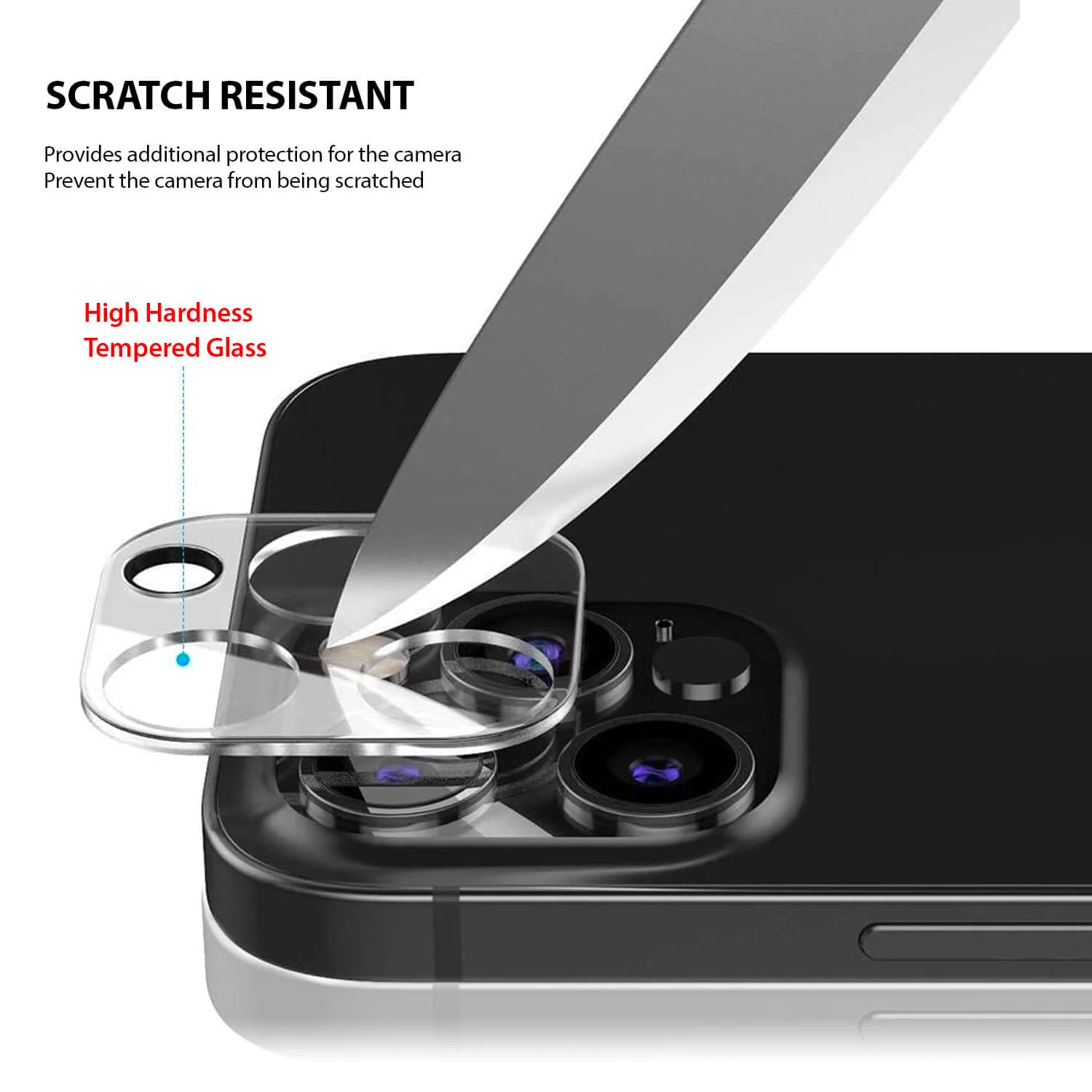 Tough On iPhone 12 Pro Max Rear Camera Protector Tempered Glass - Image 3