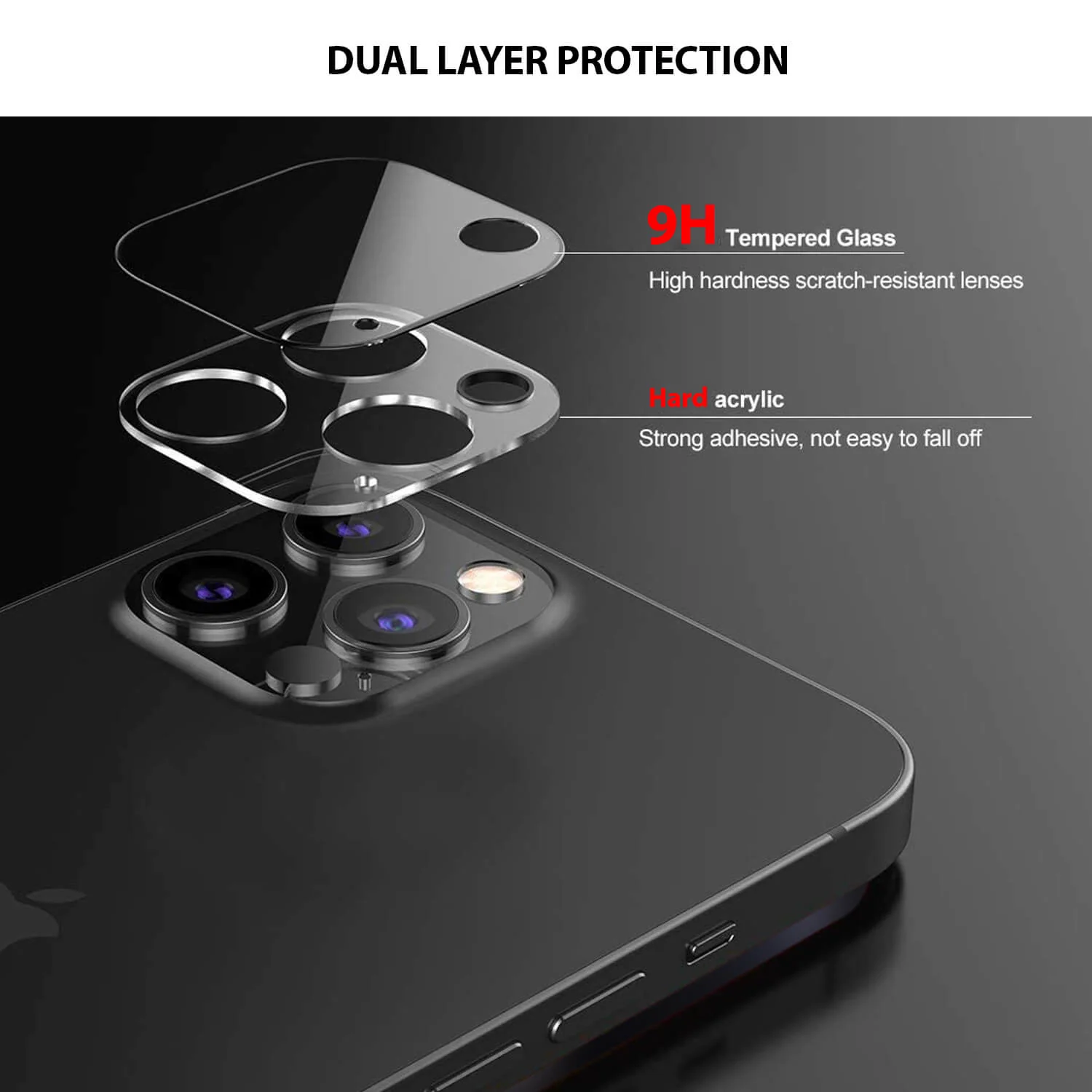 Tough On iPhone 12 Pro Max Rear Camera Protector Tempered Glass - Image 4