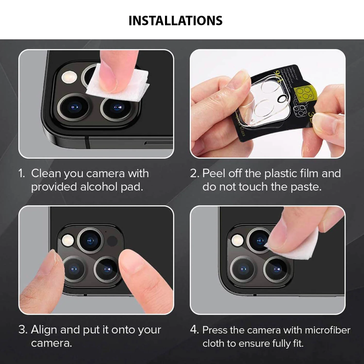 Tough On iPhone 12 Pro Max Rear Camera Protector Tempered Glass - Image 6