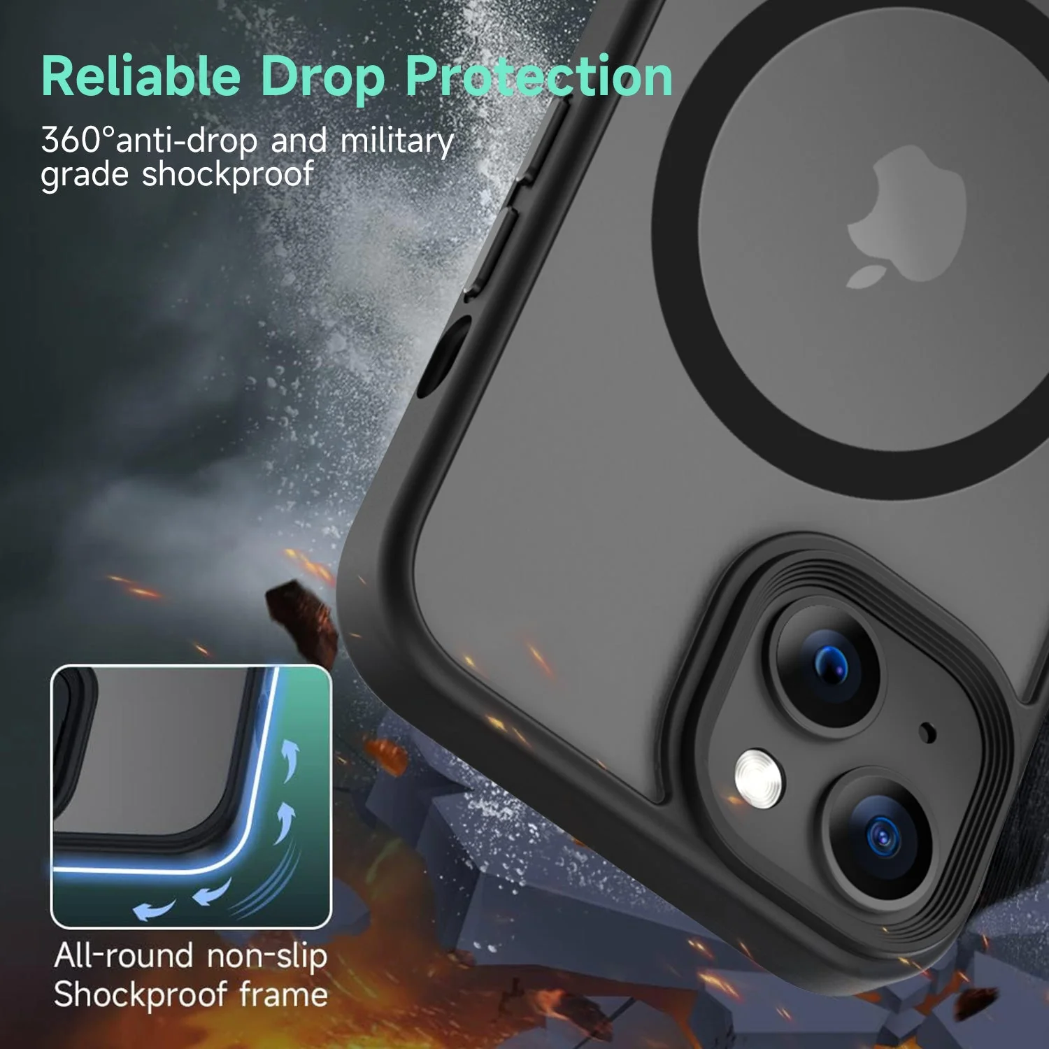 Tough On iPhone 13 Matte Case With Magsafe Black - Image 6