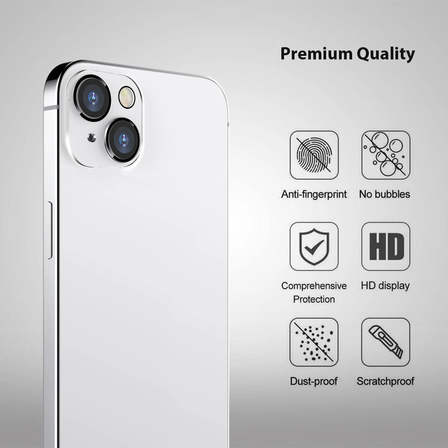 Tough On iPhone 13 Mini Rear Camera Protector Tempered Glass - Image 9