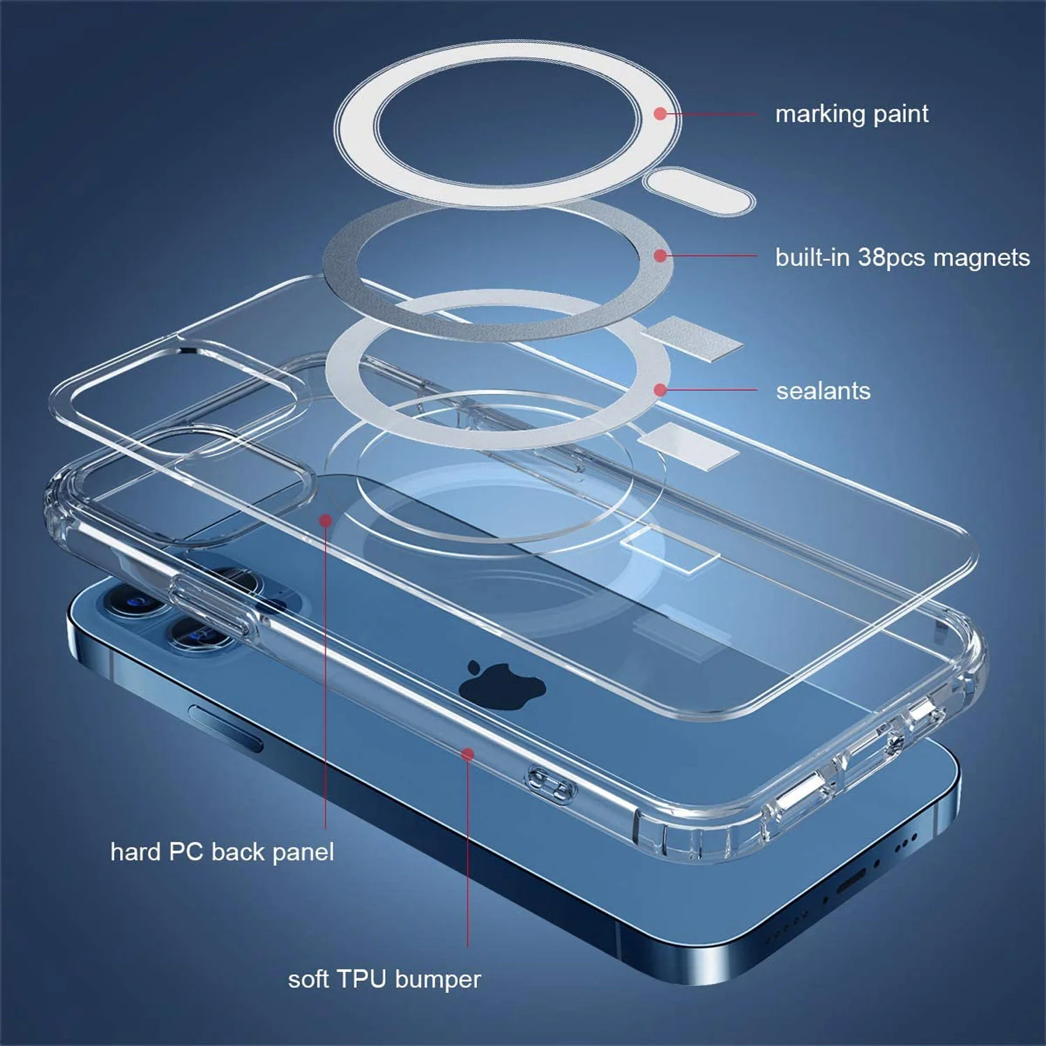 Tough On iPhone 13 Pro Max Case Clear With Magsafe - Image 3