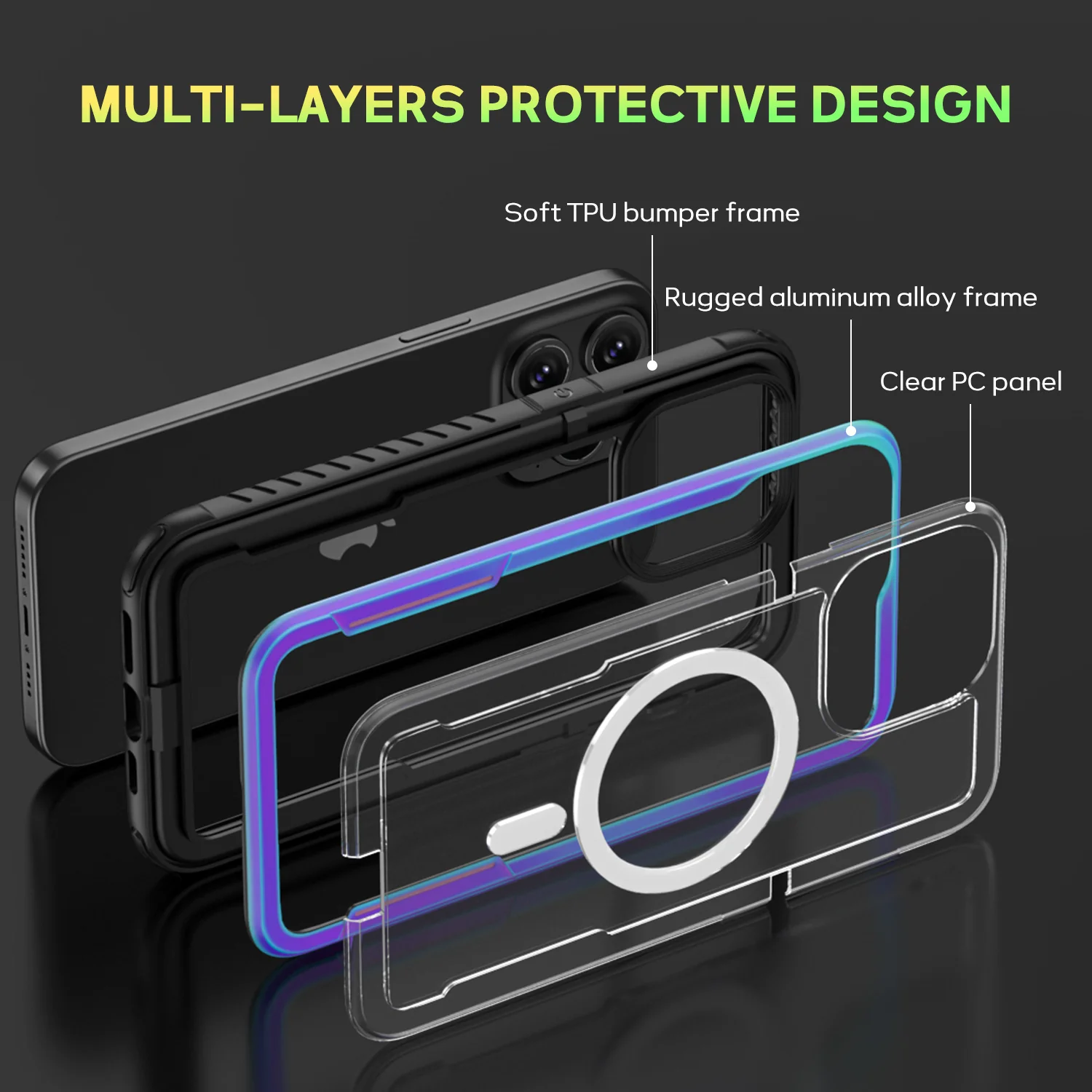Tough On iPhone 13 Pro Max Case Iron Shield with Magsafe - Image 11