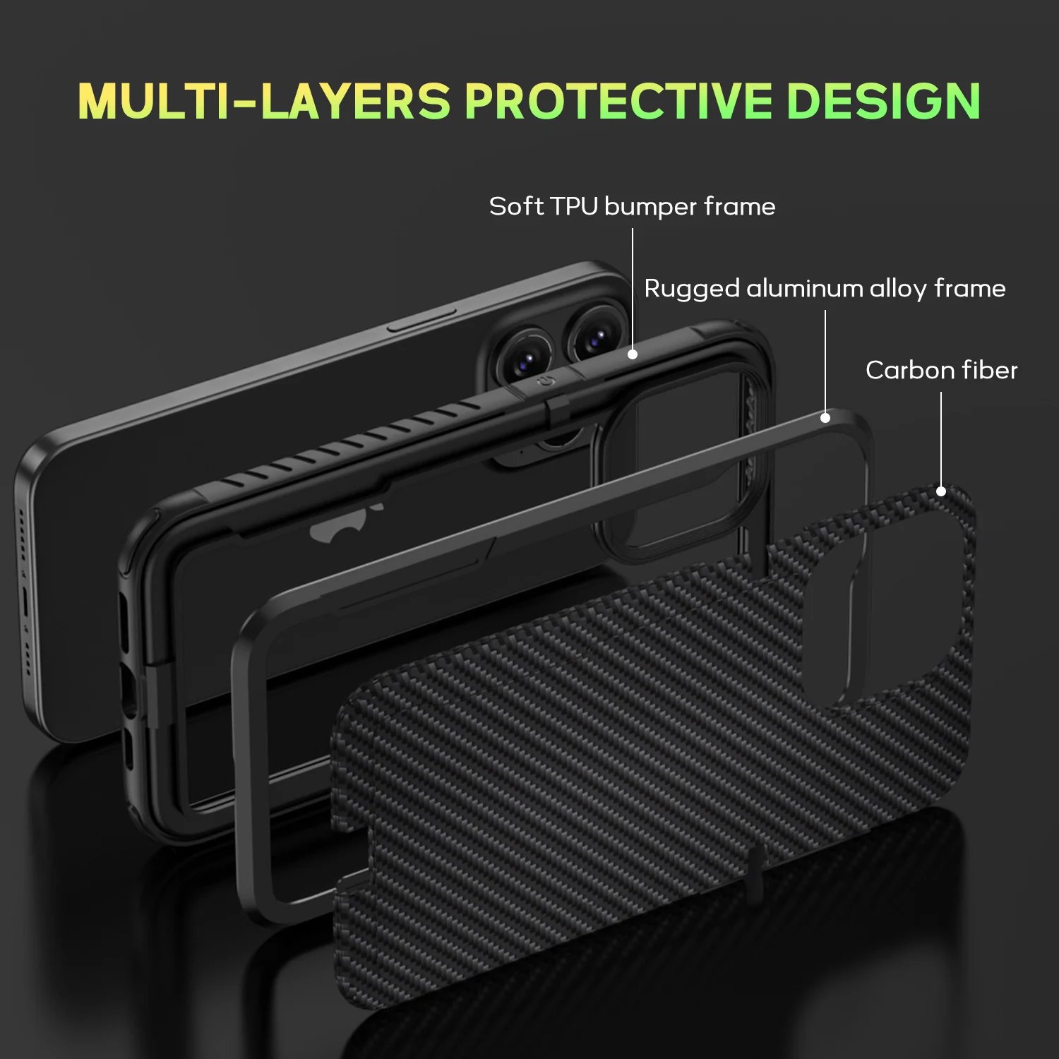 Tough On iPhone 13 Pro Max Case Iron Shield with Magsafe - Image 17