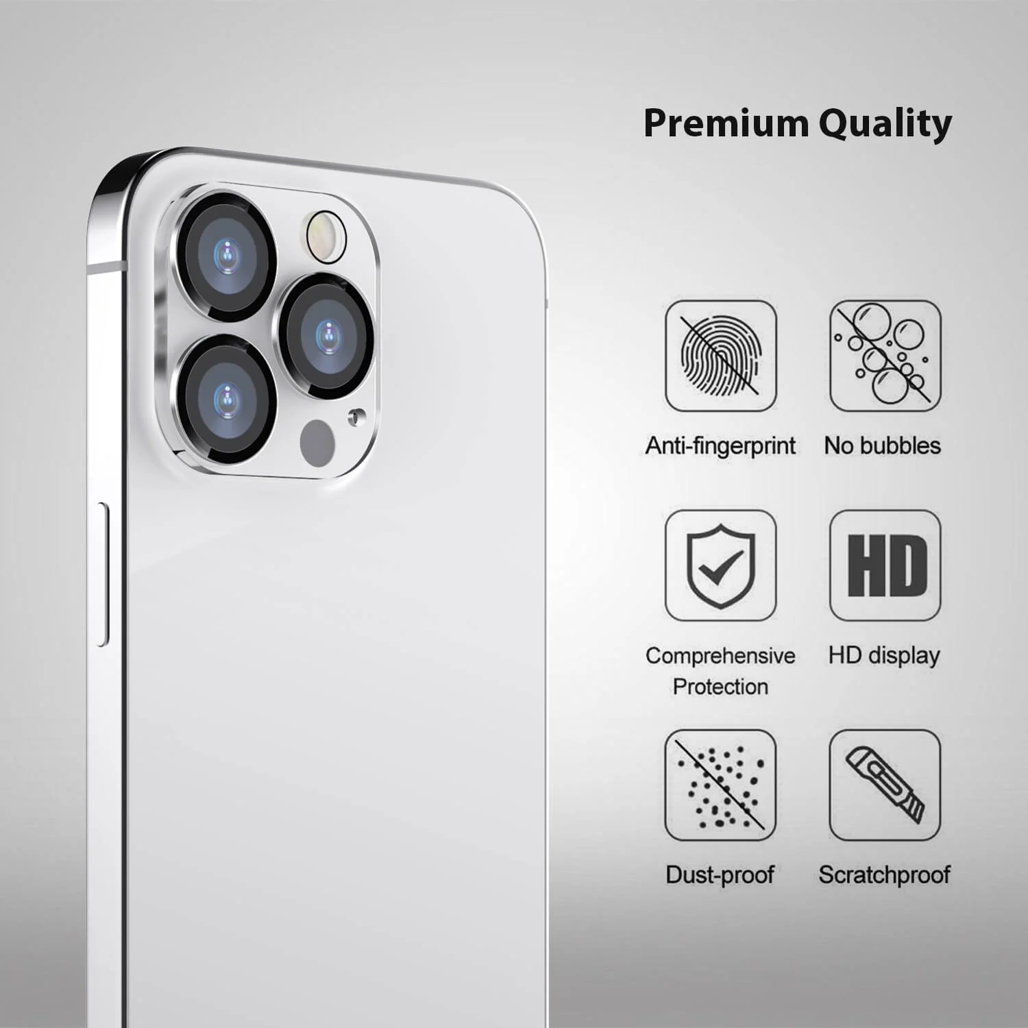 Tough On iPhone 13 Pro Max Rear Camera Protector Tempered Glass - Image 9
