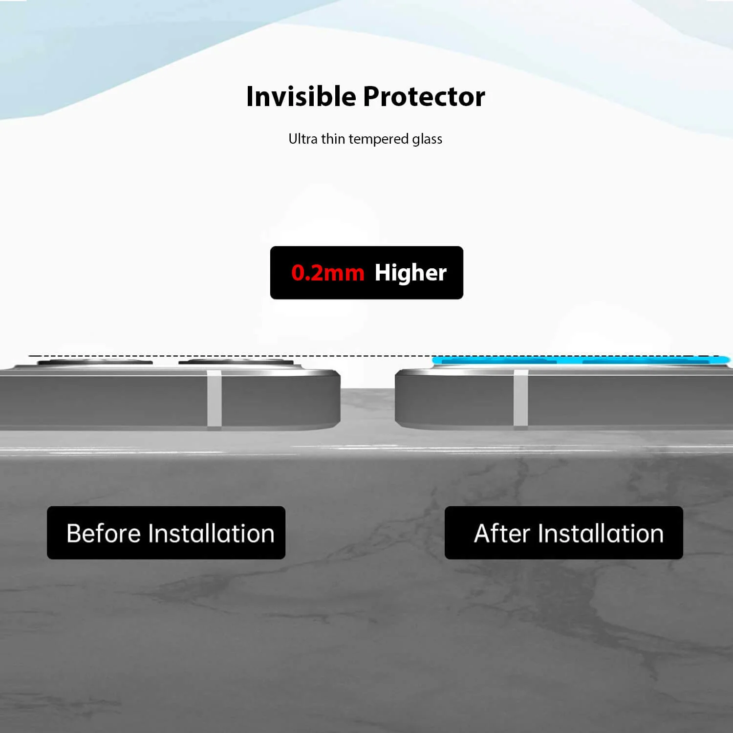 Tough On iPhone 13 Pro Rear Camera Protector Tempered Glass - Image 7