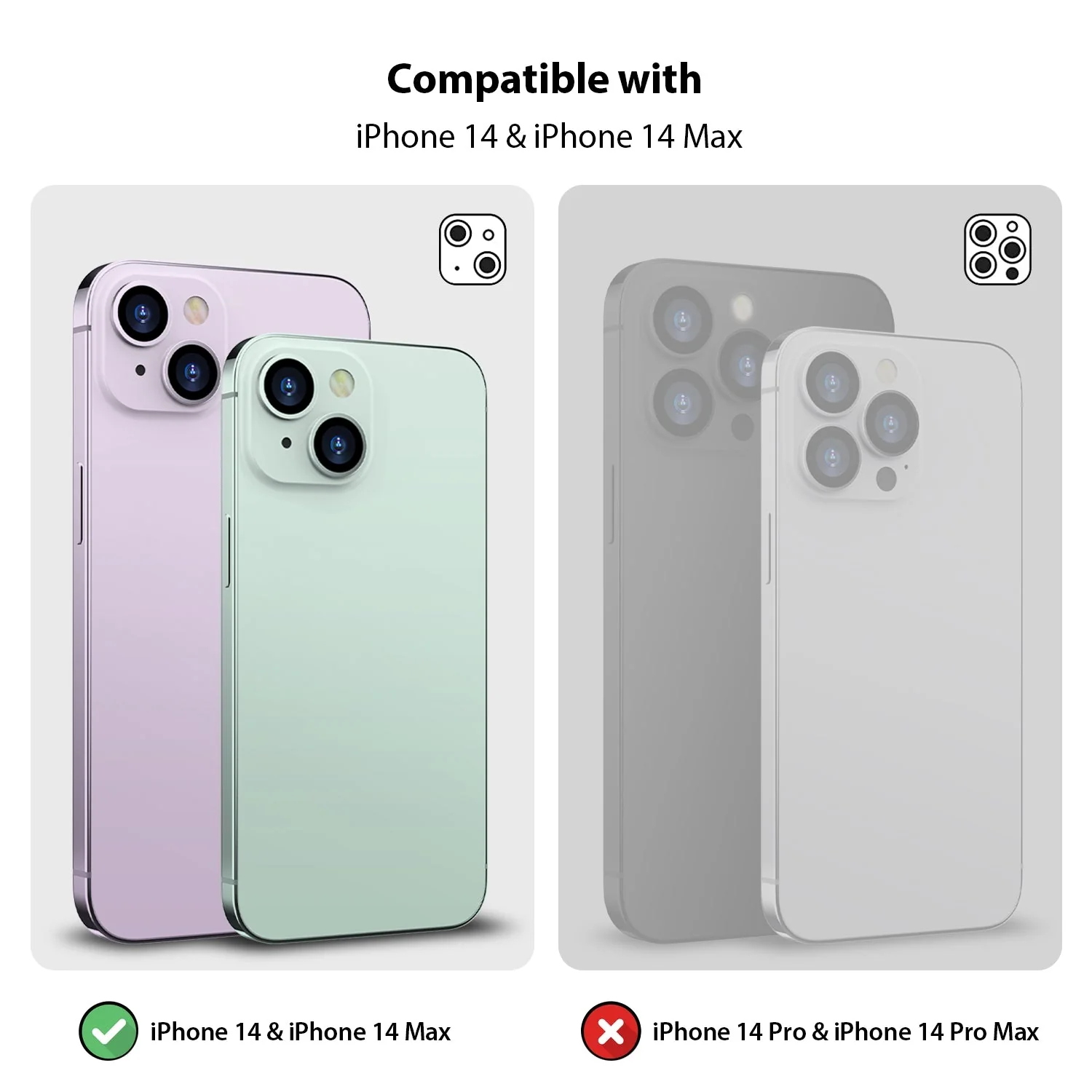 Tough On iPhone 14 Plus Rear Camera Protector Tempered Glass Black - Image 10