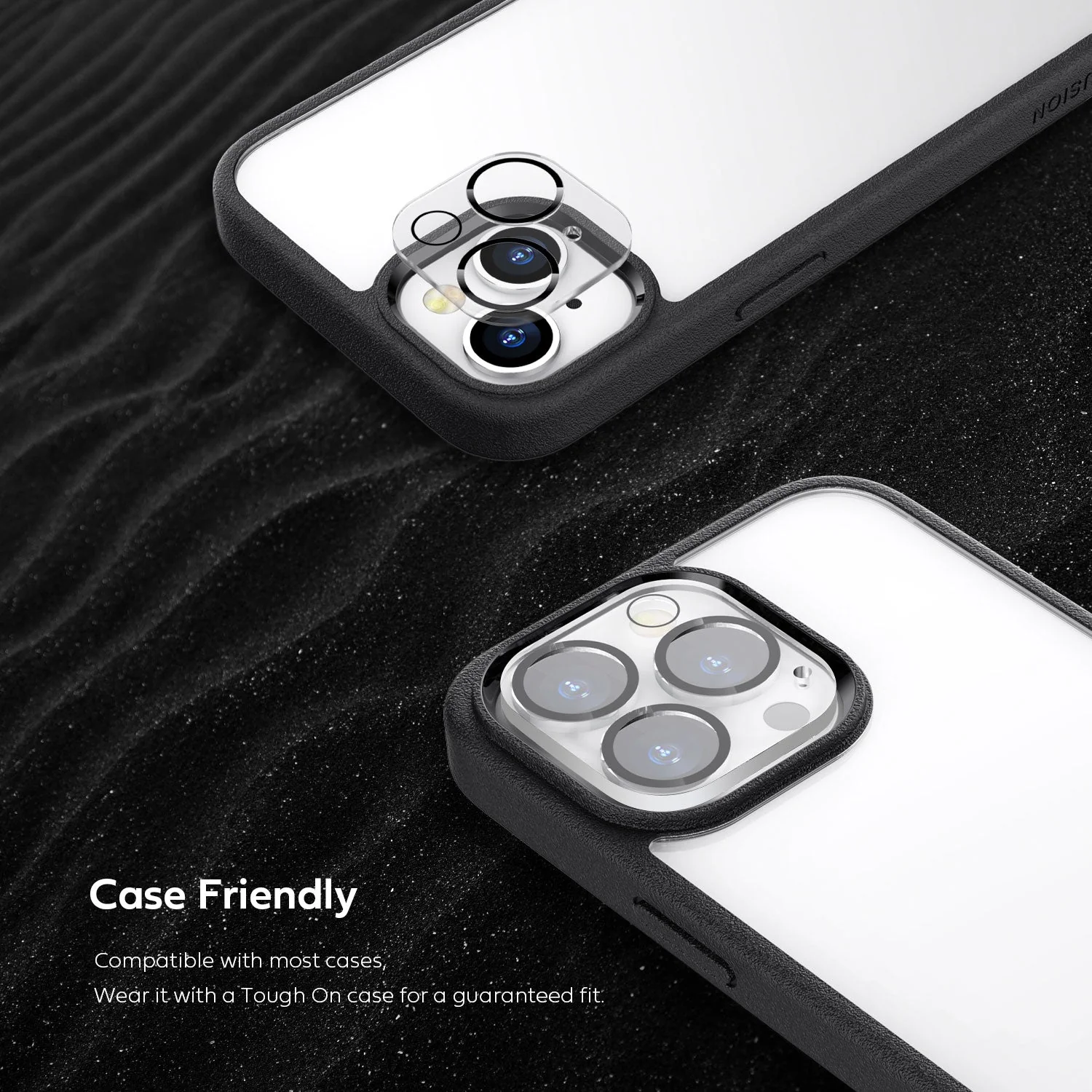 Tough On iPhone 14 Plus Rear Camera Protector Tempered Glass Black - Image 7