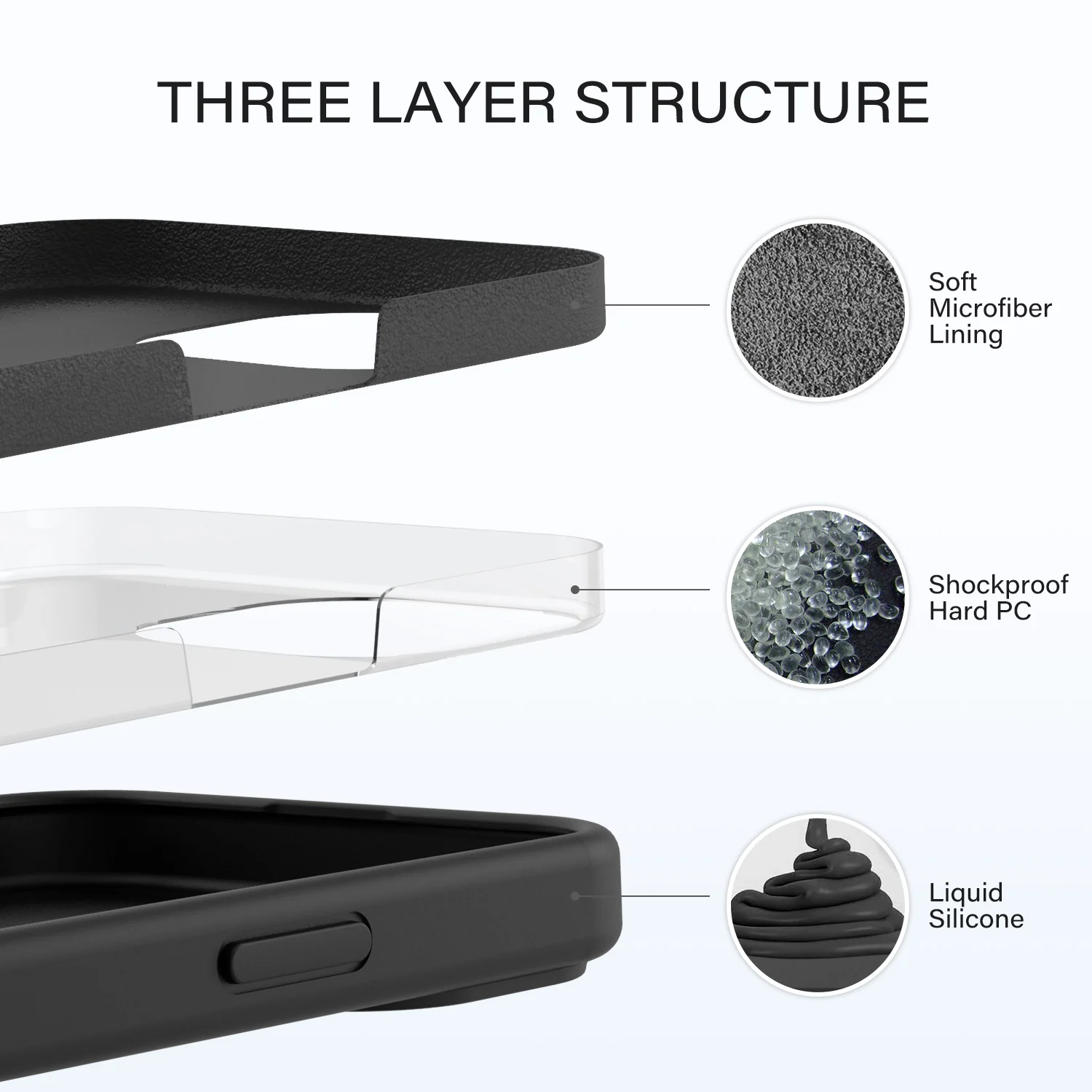 Tough On iPhone 14 Pro Case Strong Liquid Silicone Case with Magsafe Black - Image 14