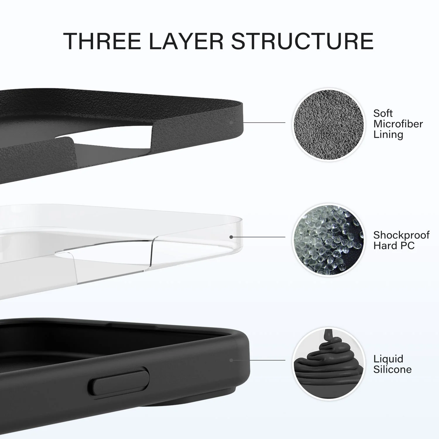 Tough On iPhone 14 Pro Case Strong Liquid Silicone Case with Magsafe Black - Image 7